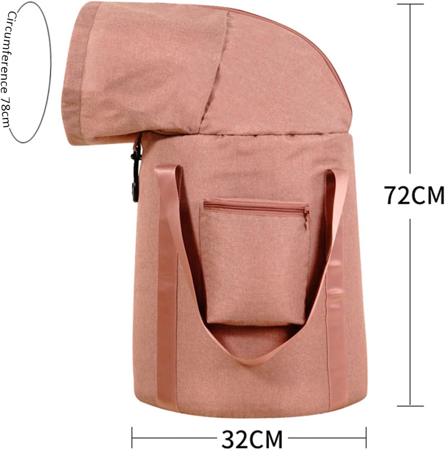 Collapsible Foot Bath Tub, Portable Foot Soak Bucket, Folding Foot Spa Basin, Multifunctional Waterproof Foot Soaker Bag for Travel, Hiking, Foot Soaking (Color : Purple, Size : 72X32Cm) - Beige image number 4