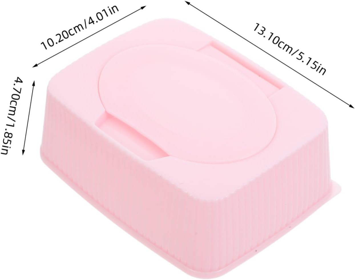 TIDTALEO Baby Wipes Dispenser and Tissue Box Holder Pink Plastic Refillable Baby Wipe Container Flip Cover Dustproof for Nursery and Travel Storage image number 2