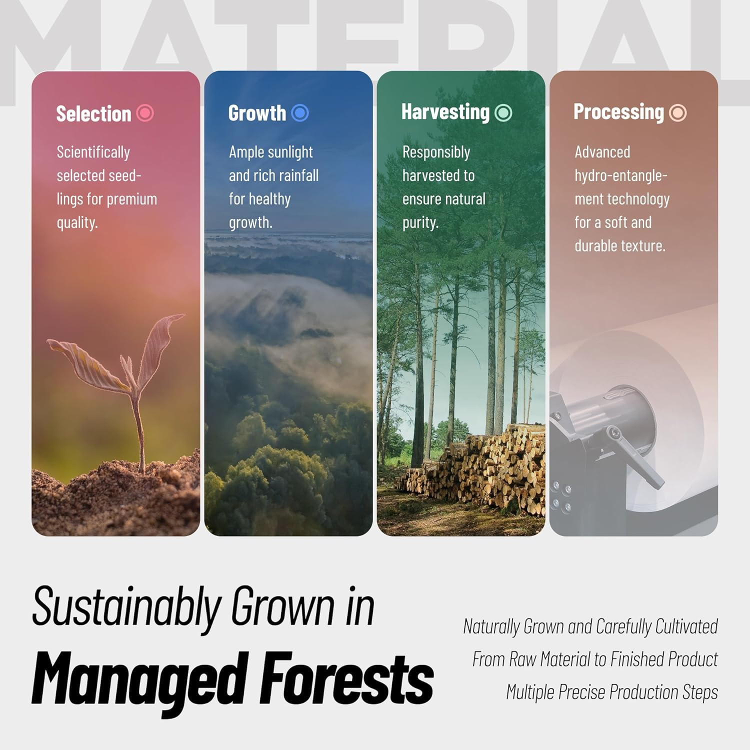 Laucot XL Disposable Face Towels | 50 Count, 100% Biodegradable, Ultra Soft & Larger (10"X12") | Bio-Based Fiber, Sustainable & Gentle for Sensitive Skin and Makeup Removal image number 6