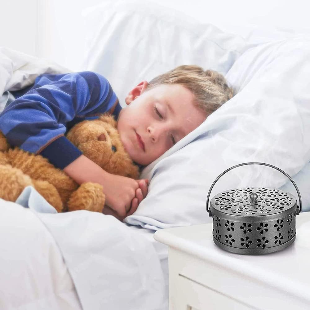 Metal Mosquito Mozzie Coil Holder Burner Repellant Home Garden Decor Outdoor image number 4