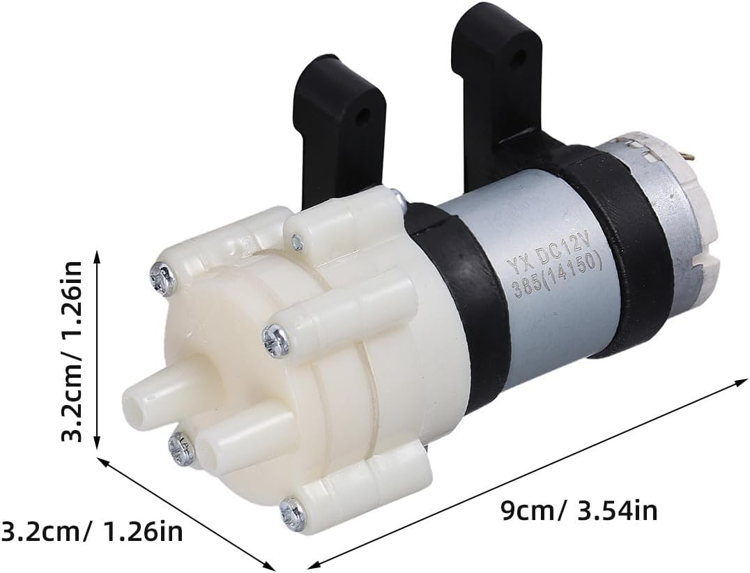 Kichvoe 2Pcs Micro Diaphragm Water Pump 6V-12V - Small Quiet Circulation Pump Low Voltage and Portable for Small Aquariums and Fish Tanks image number 1