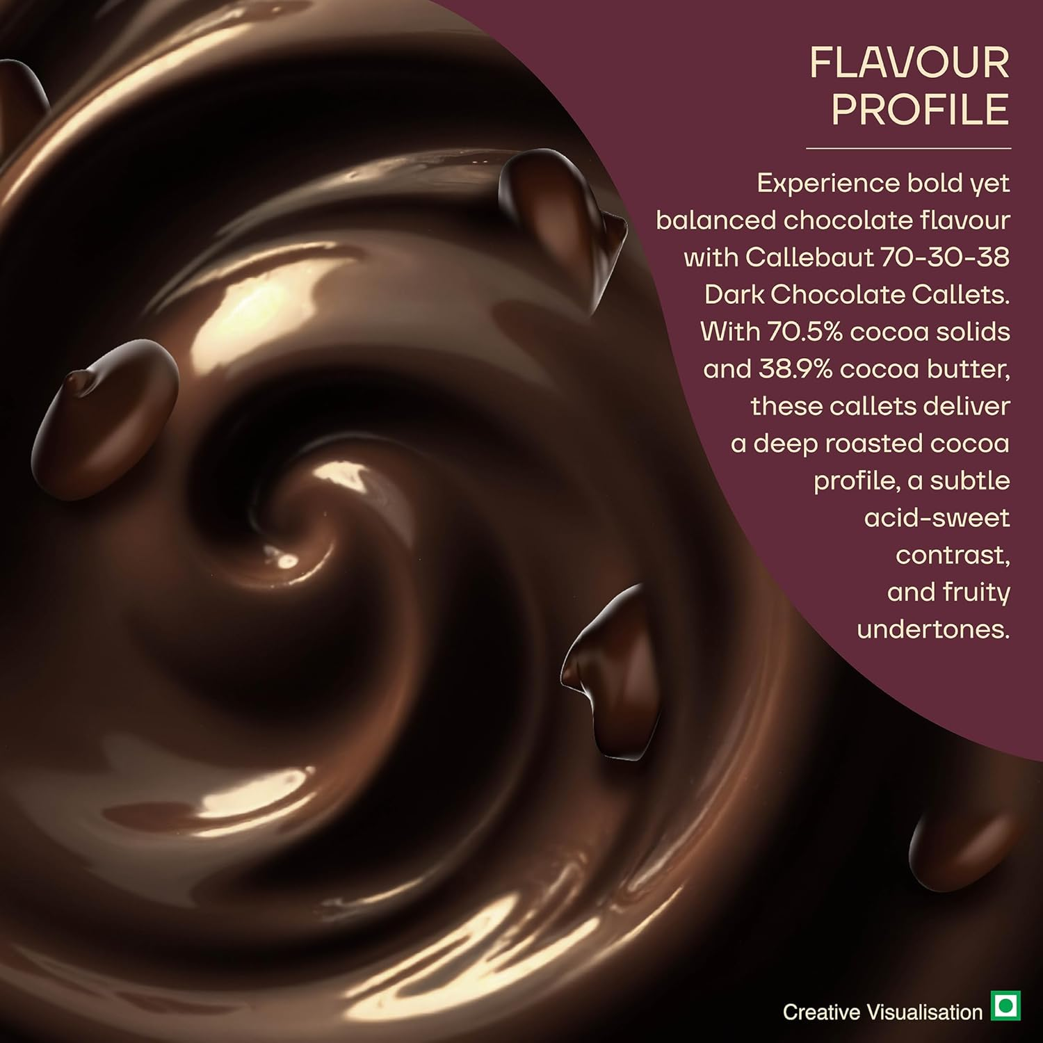 Callebaut Dark Chocolate Callets 70.5% 400G image number 1