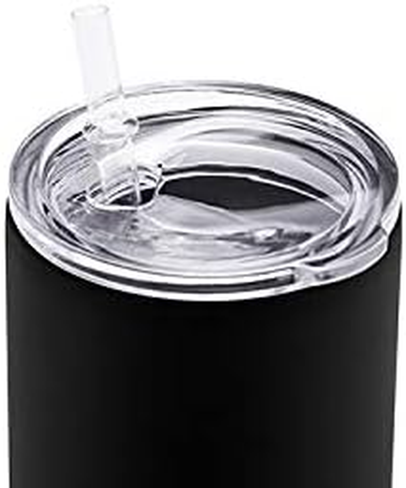 Gteller Double Wall 18/8 Stainless Steel Vacuum Slim Skinny Tumbler with Straw and Lid, Insulated Travel Mug Keeping Beverage Cold and Warm (Pink, 20Oz) image number 5