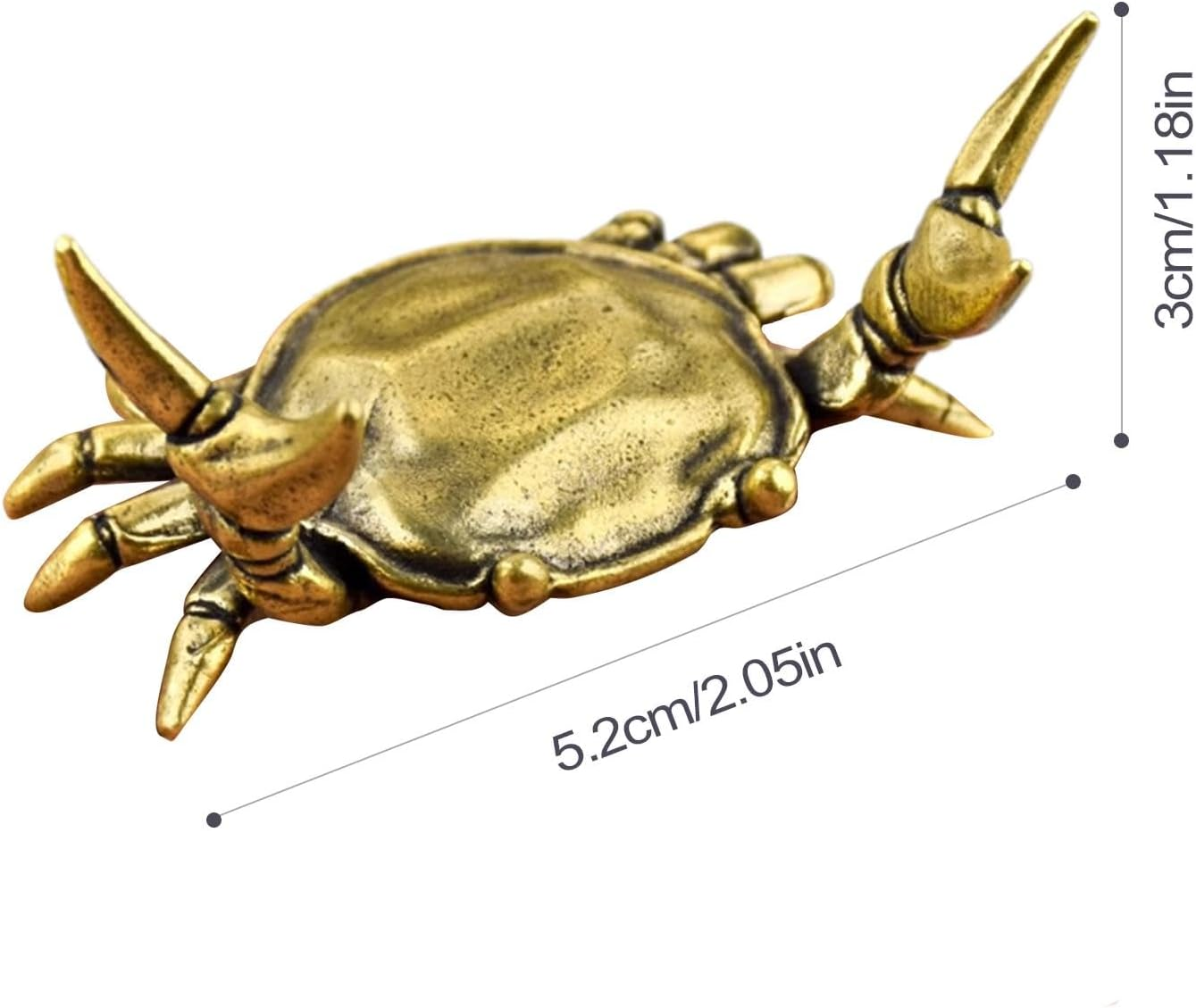 Arrovarp Cute Pen Holder for Desk - Weightlifting Crab Brass Statue Pen Rest - Unique Pen Storage Rack, Home Decor Animal Sculpture for Placing Desks, Bookshelves, Display Cabinets image number 1