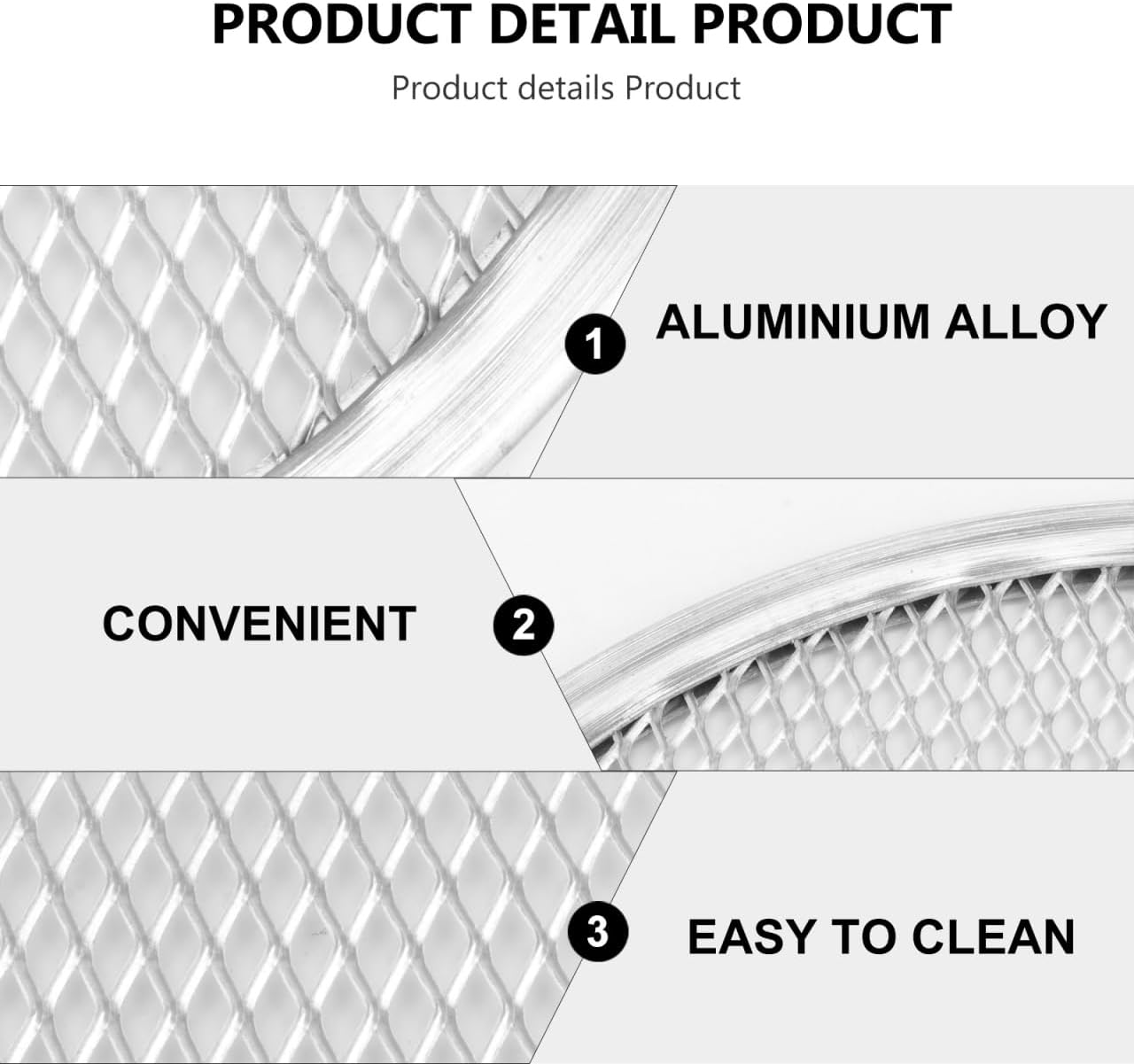 Luxshiny Non-Stick Aluminum Pizza Baking Tray Net with Perforated Design 13 Inch round Pizza Pan for Oven Home Restaurant Commercial Use image number 7