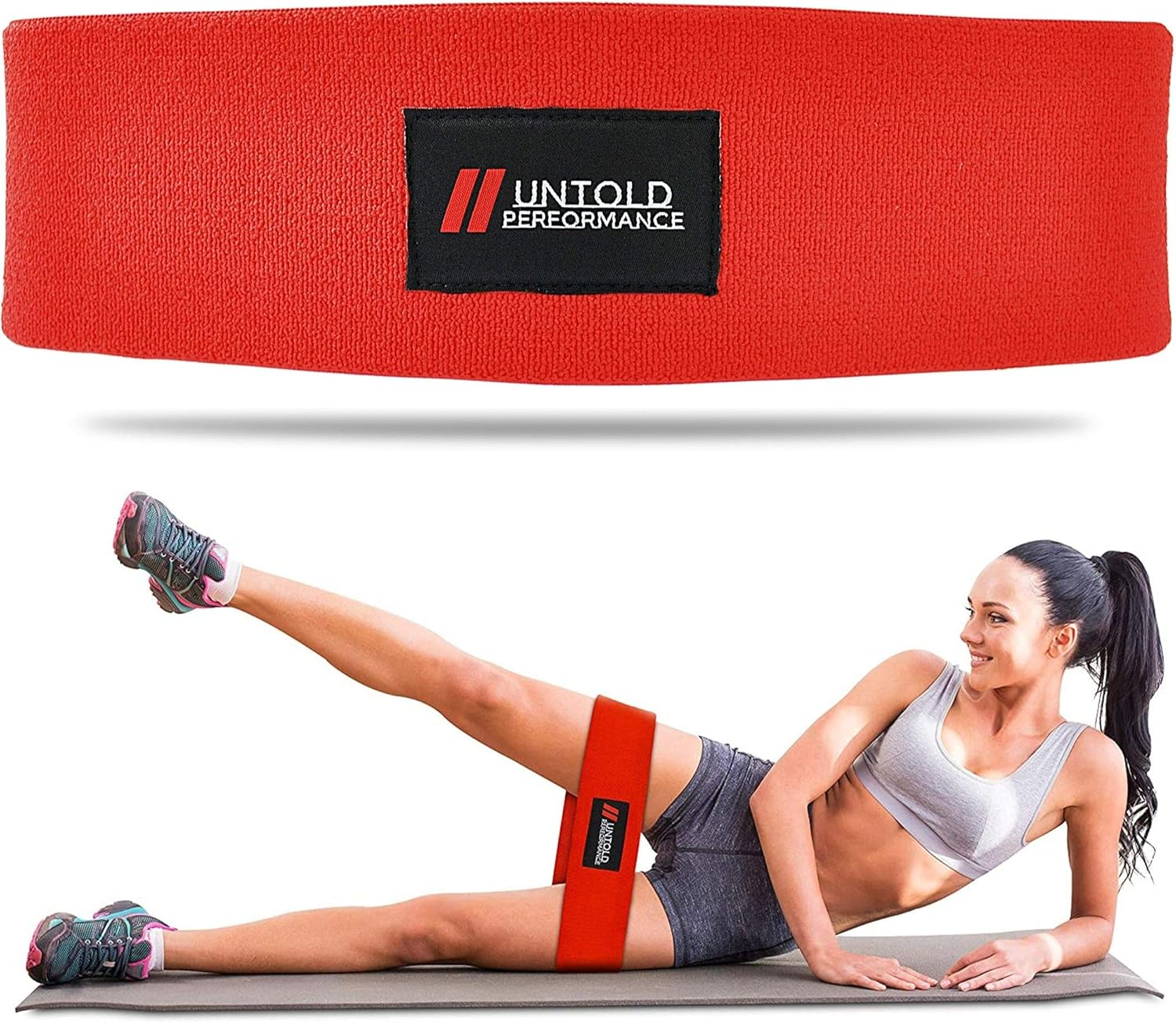 High Resistance Hip Band | Build and Activate Glutes, Quads, Hamstrings, Hips, and Butt | Weightlifting, Bodybuilding, Powerlifting, Cross Fit Training, and Yoga for Men and Women