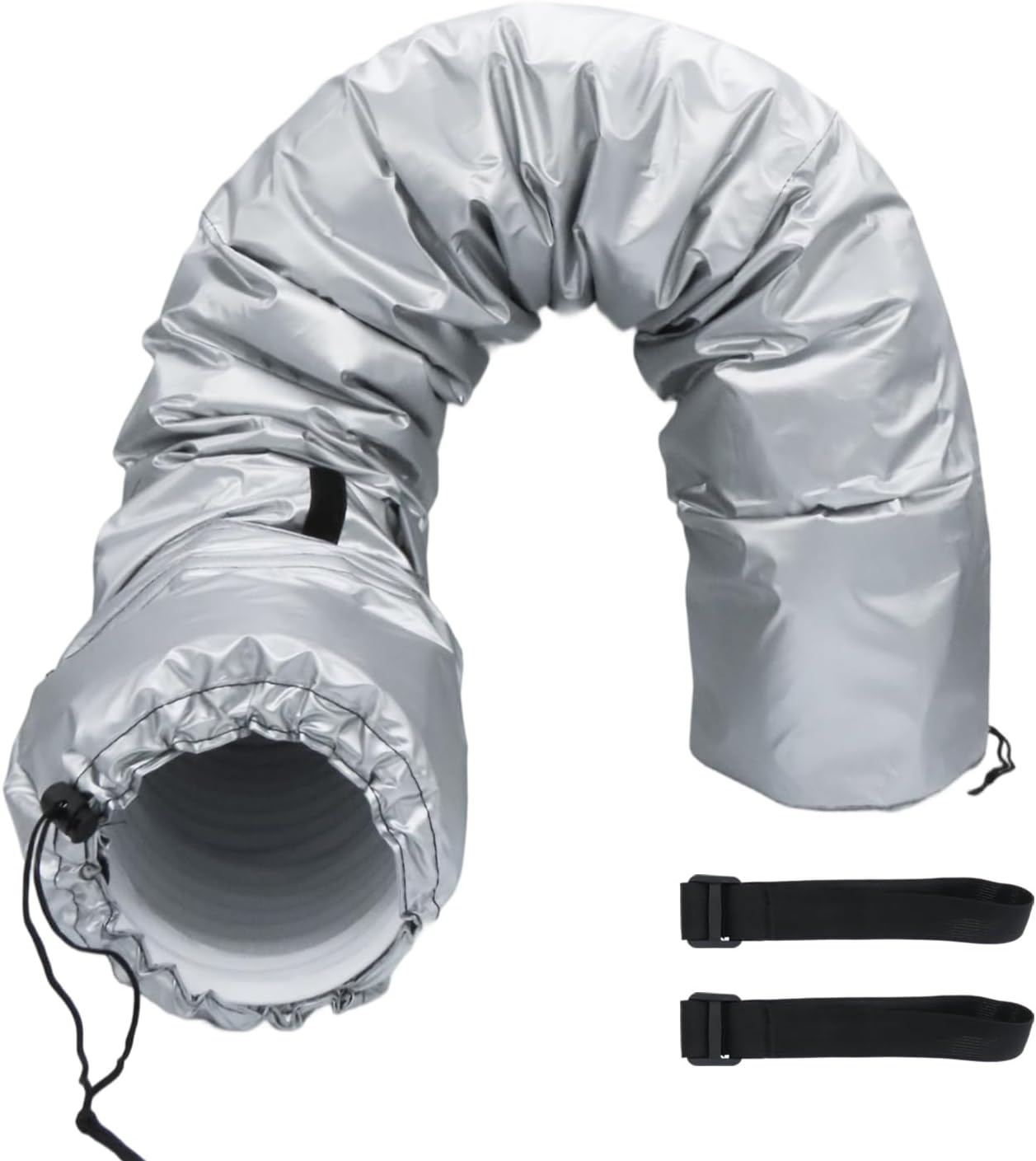 HUAREW Portable AC Hose Insulation Sleeve, Air Conditioner Hose Insulated Cover Wrap for 5" & 5.9" Diameter AC Exhaust Hoses Tube, with Drawstring, One Step Install image number 2