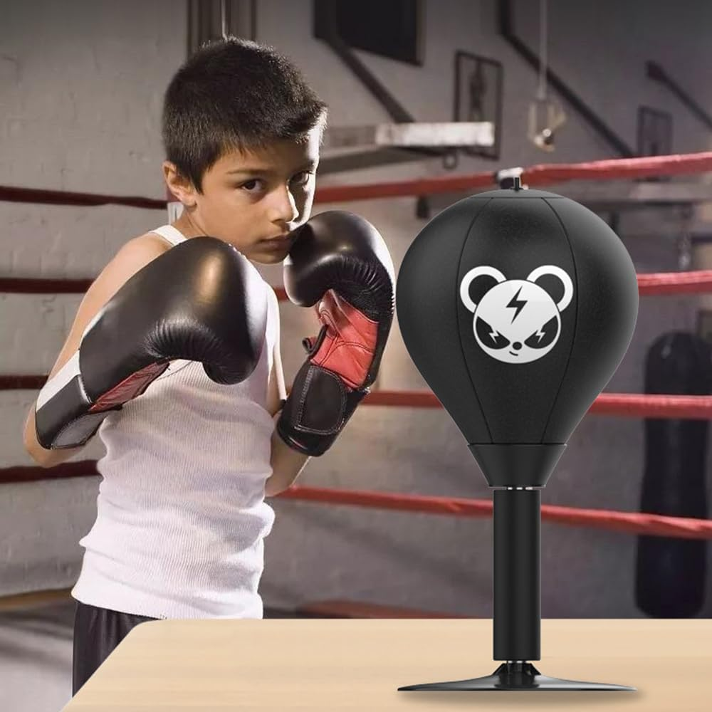Desktop Punching Bag &ndash; Stress Relief Speed Bag with Suction Cup and Heavy Duty Spring for Kids and Adults &ndash; Tabletop Boxing Ball for Office or Home Use image number 2