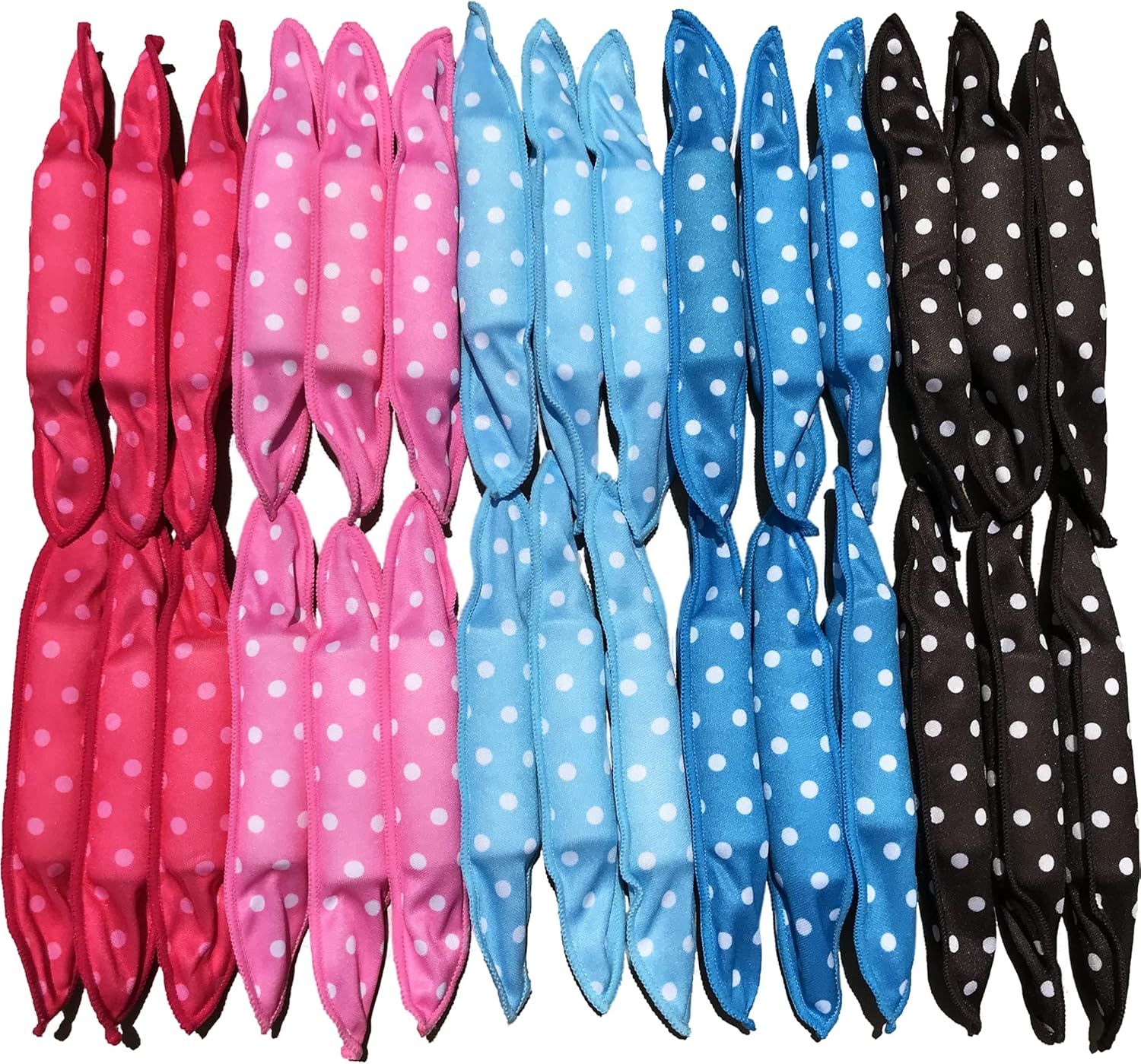 Dababell 40Pcs Black Soft Foam Sponge Hair Rollers - Overnight, Travel, Salon Style at Home