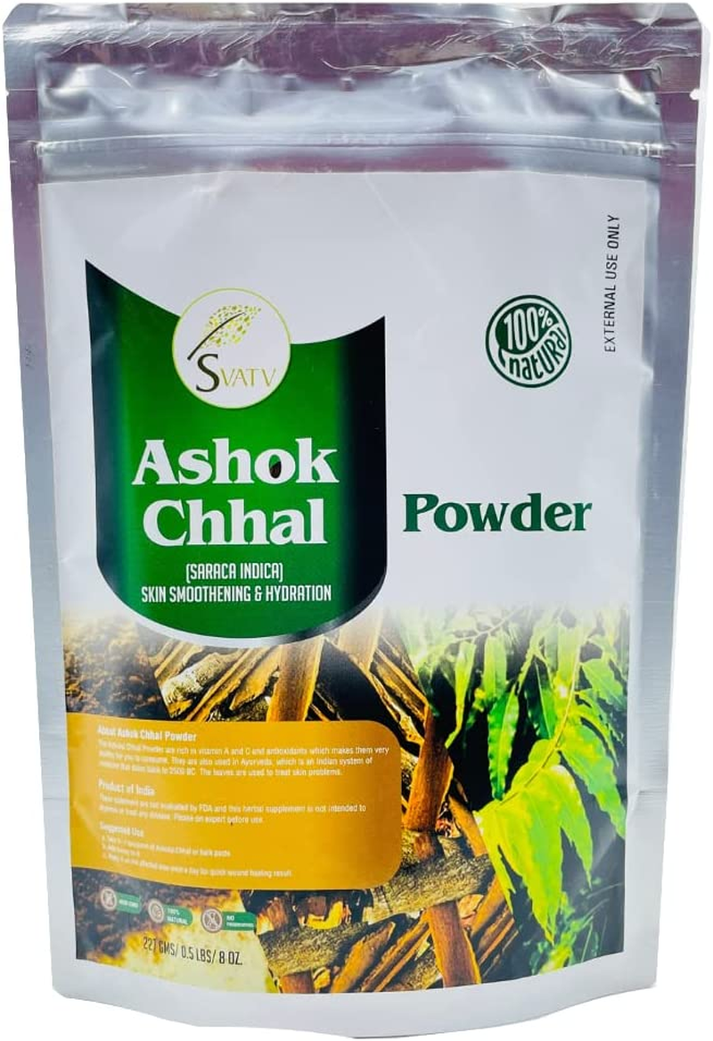 SVATV Ashok Chhal Powder (Saraca Indica) | Skin Care | Indian Ayrvedic Herbs | Improves Skin Health | Control Excess Skin Oil |- Size - 227G,0.5 Lb, 8Oz image number 1