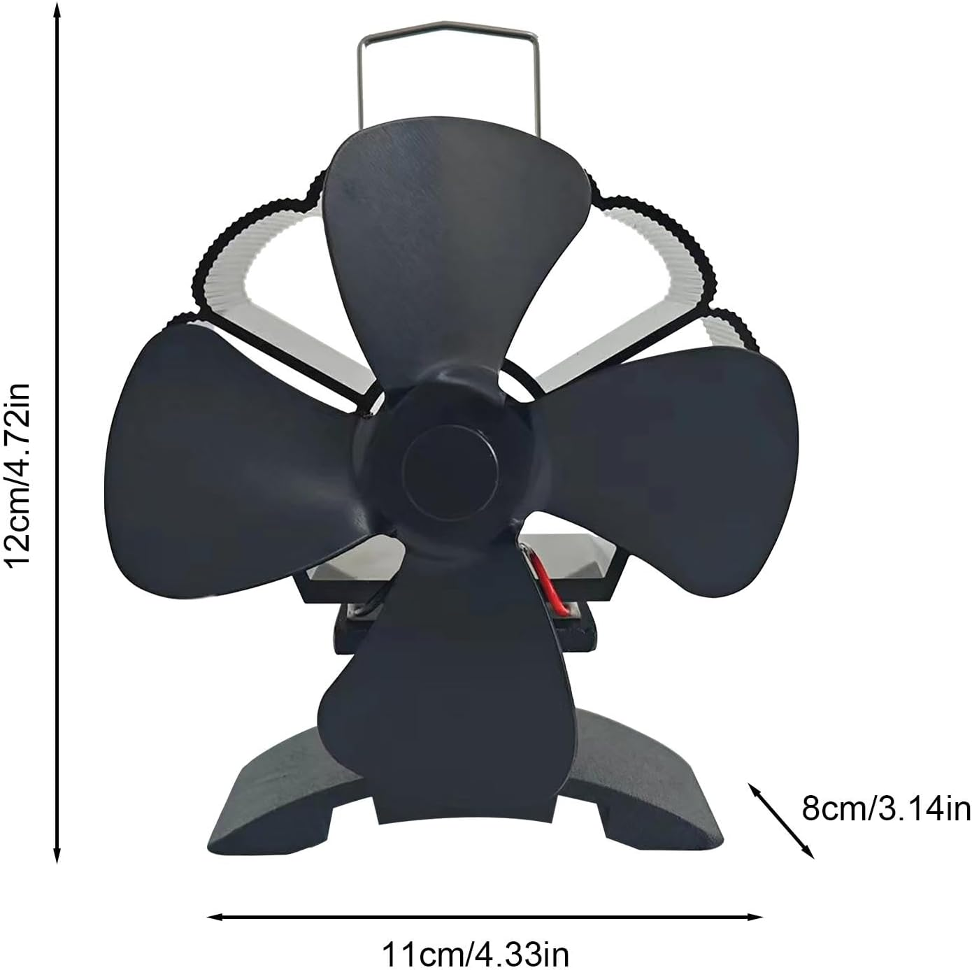 Wood Burner Fan Heat Powered - Heat Powered Thermoelectric Thermal Fan - Non Electric Quiet Fireplace Fans, Wood Stove Accessories image number 4