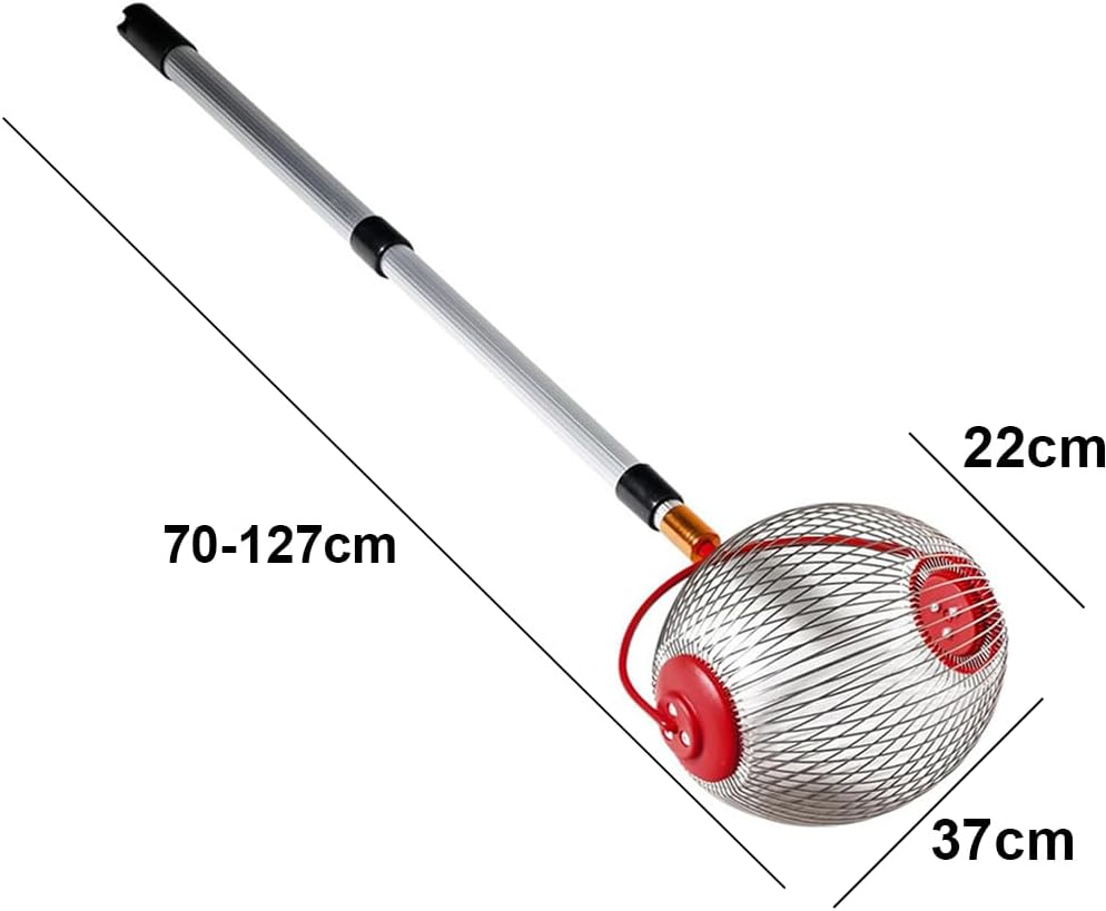 Ping Pong Ball Picker, Rolling Collector Basket Holder, Ping Pong Ball Hopper, Telescopic Ping Pong Ball Retriever Picker, Telescopic Handle Picker, Ball Picker Vessel Tools Adjustable Hand Grip image number 1
