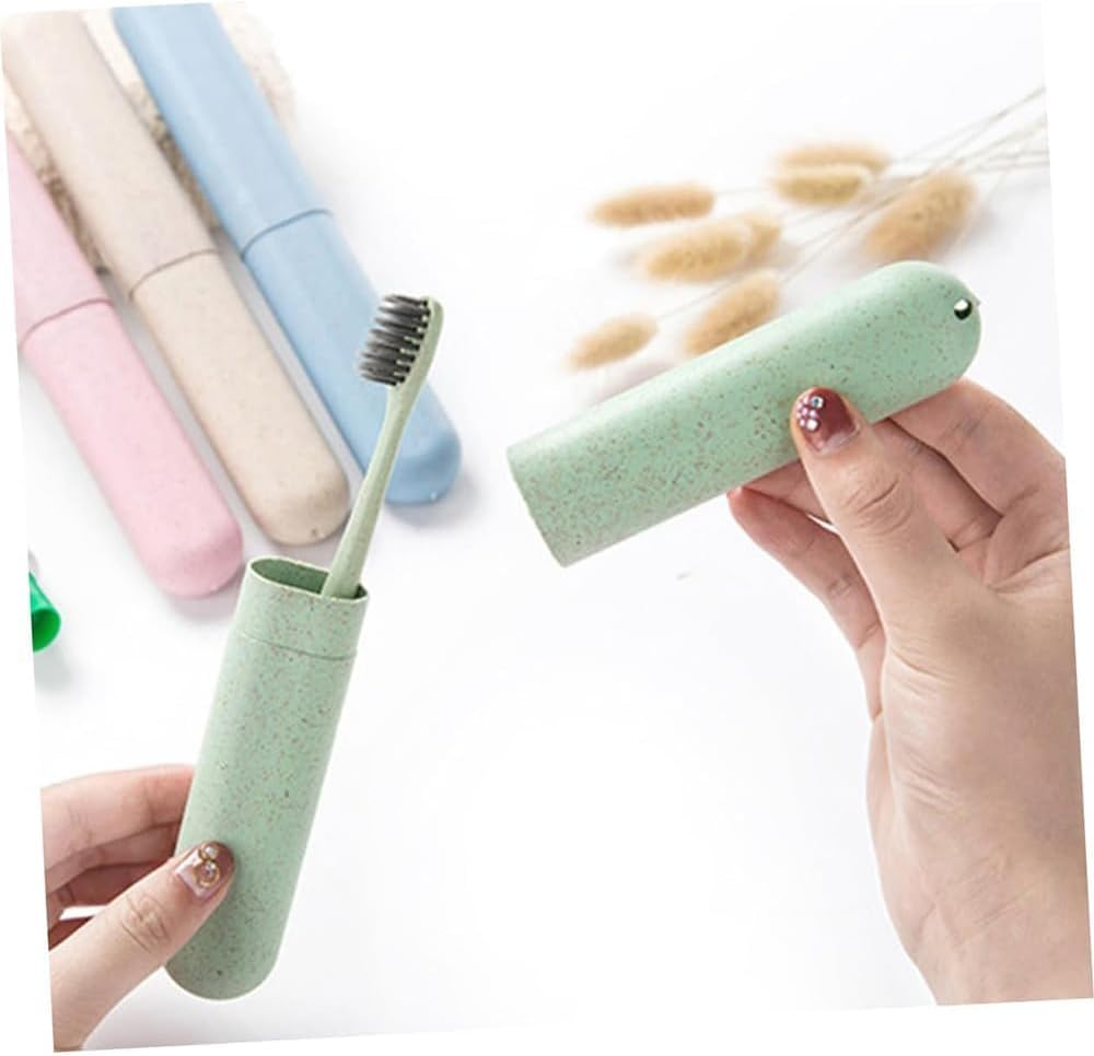 4 Packs Portable Travel Toothbrush Case, Breathable Plastic Toothbrush Holder for Home, Travel, Business, Camping, School & Daily Use​ image number 4