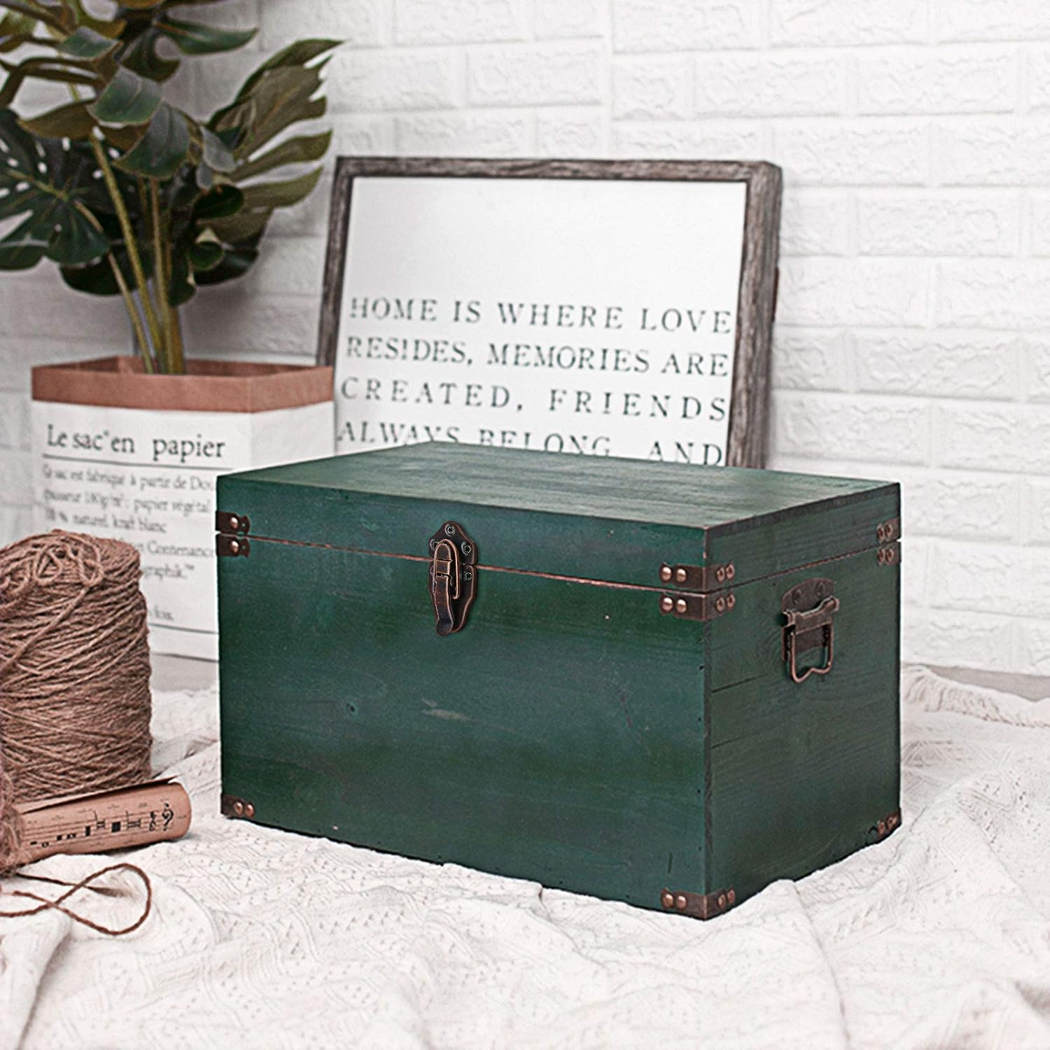 Emsea 8Pcs Box Case Latch Hasp, Retro Style Metal Duckbilled Box Lock Toggle Cabinet Catch (Antique Copper) - Silver image number 4