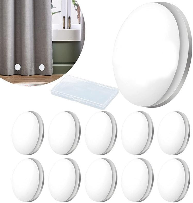 THJOPOKEEL 12Pcs Magnetic Shower Curtain Weights Shower Curtain Magnets Reusable Magnetic Shower Liner Weights Heavy-Duty Magnetic for Bathroom Curtain Outdoor Flag Tablecloths Waterproof White image number 3