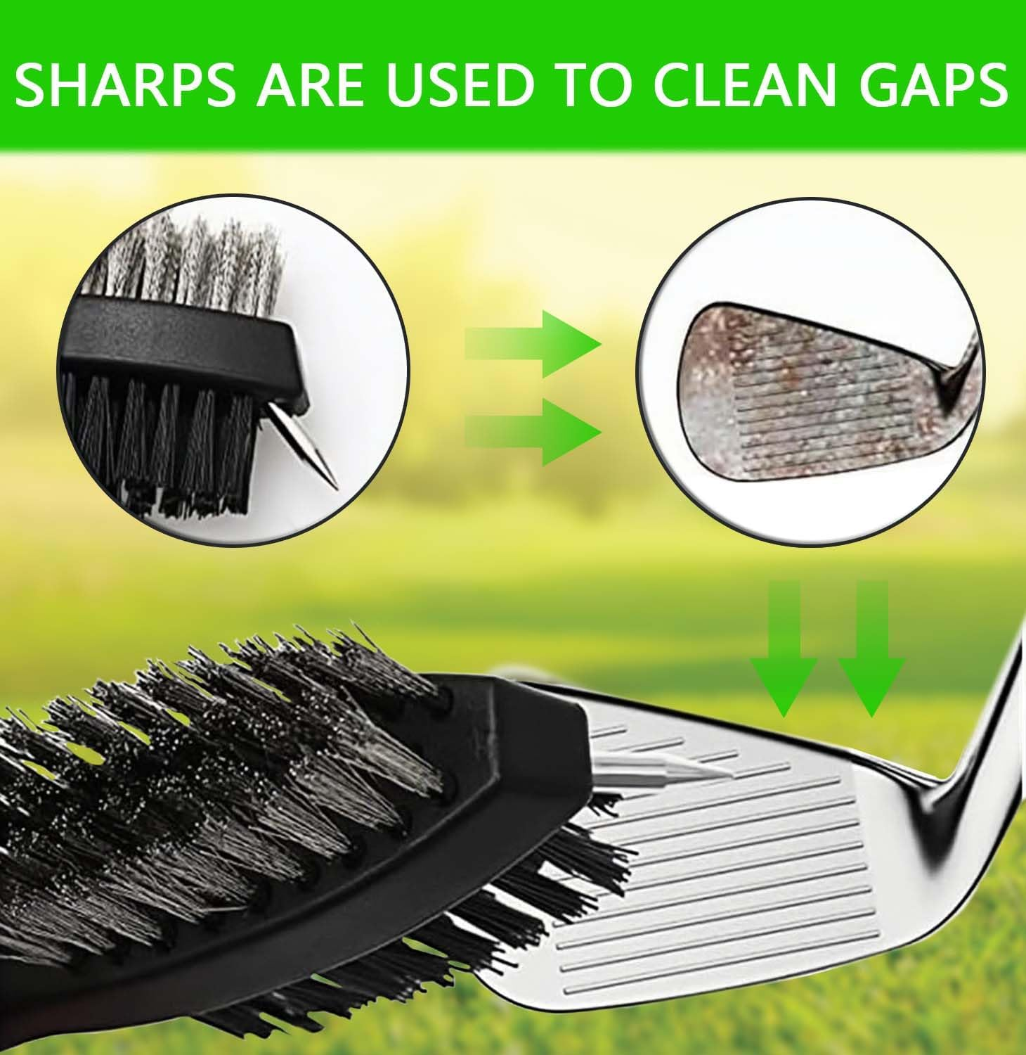 Golf Clean Tool 7 Set,Golf Towel and Brush Golf Club Brush Golf Ball Alignment Kit Divot Repair Tool Golf Ball & Tee Holder Suitable for Golf Lovers Golf Bag Accessories image number 3