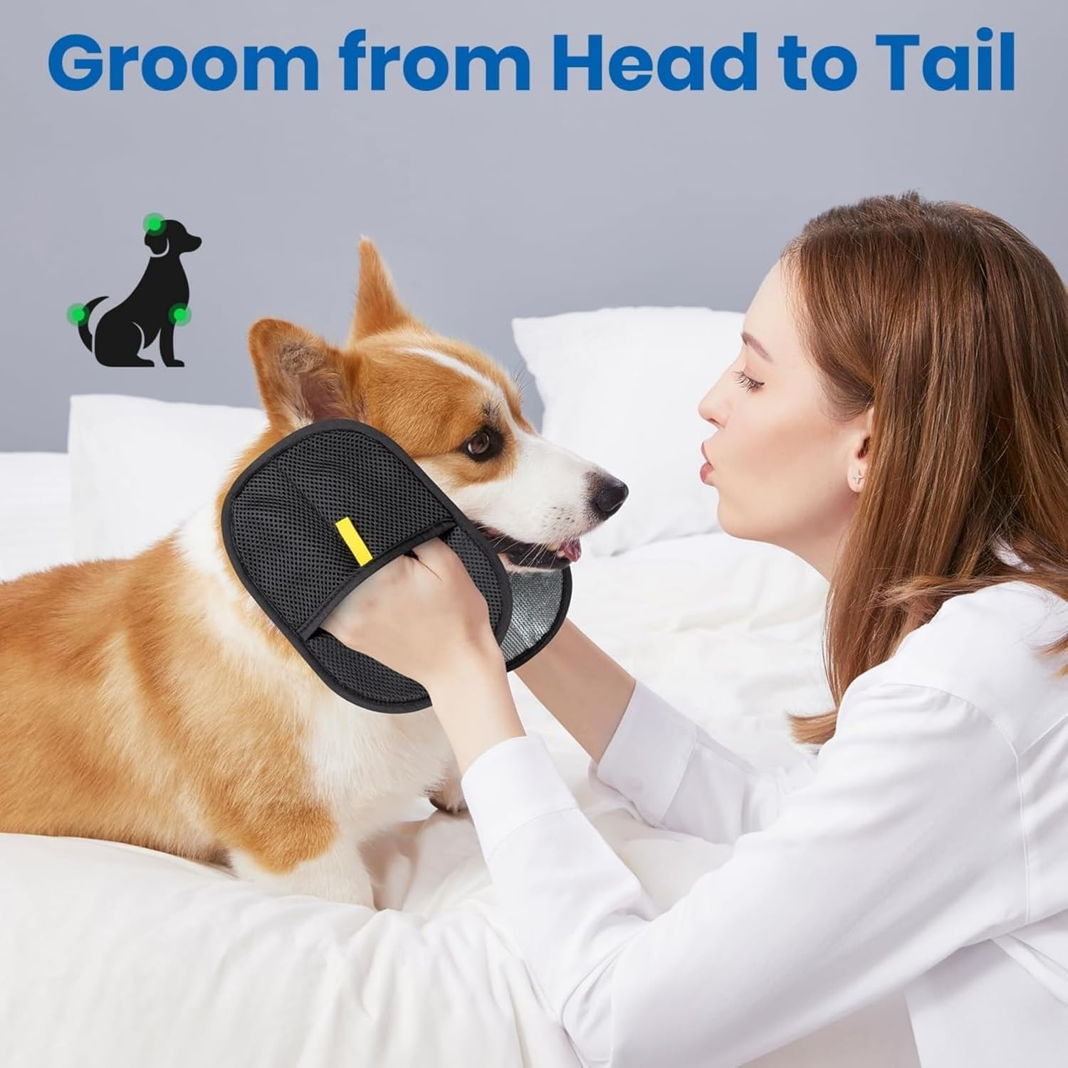 2Pcs Pet Hair Removal Glove for Dogs & Cats, Newly Upgraded Reusable Electrostatic Pet Hair Gloves, Pet Hair Remover Tool for Clothing, Couch, Carpet, Car Seat image number 4