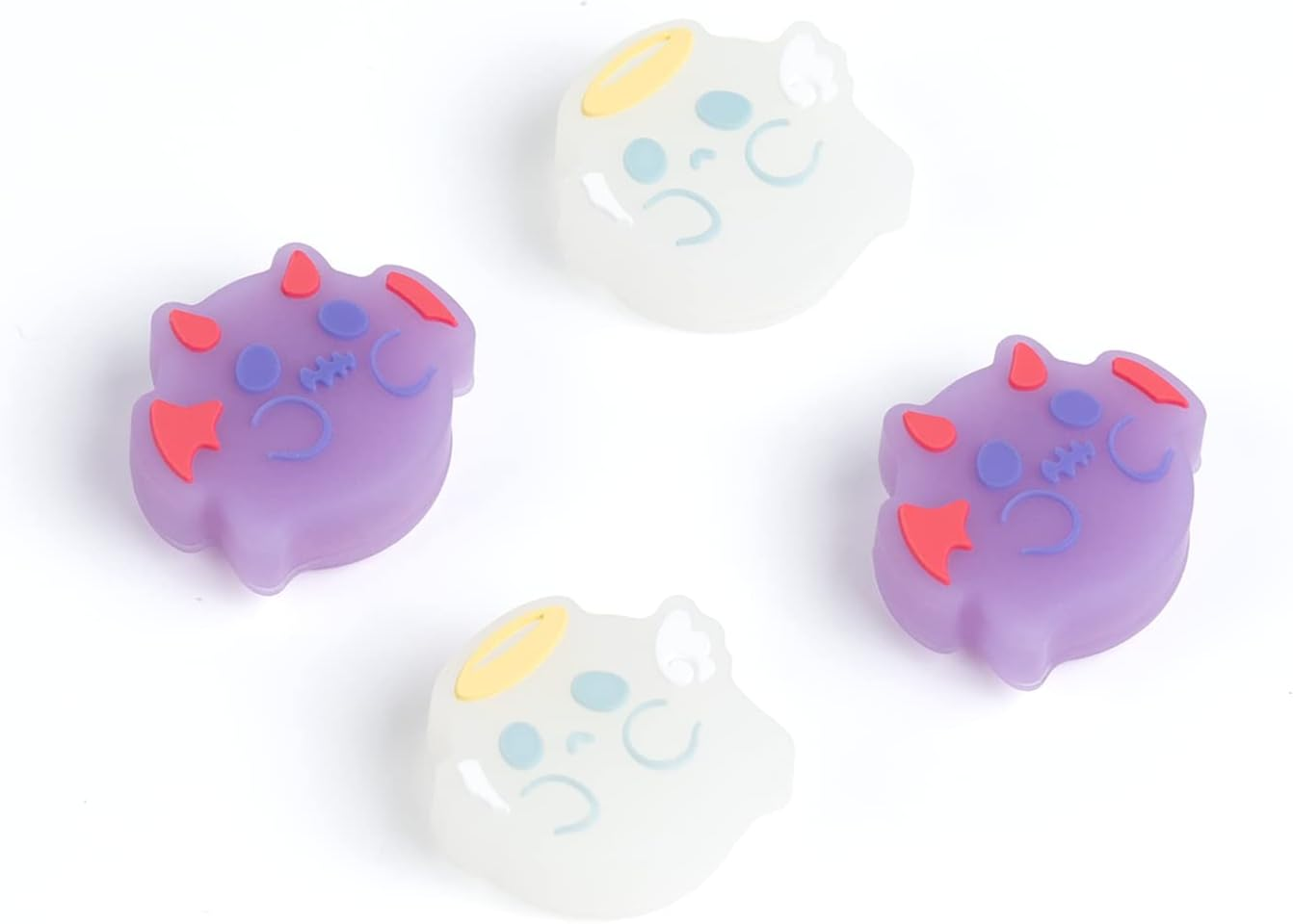 Geekshare Luminous Ghost Thumb Grip Caps, Soft Silicone Joystick Cover Compatible with Switch/Oled/Switch Lite,4Pcs image number 3