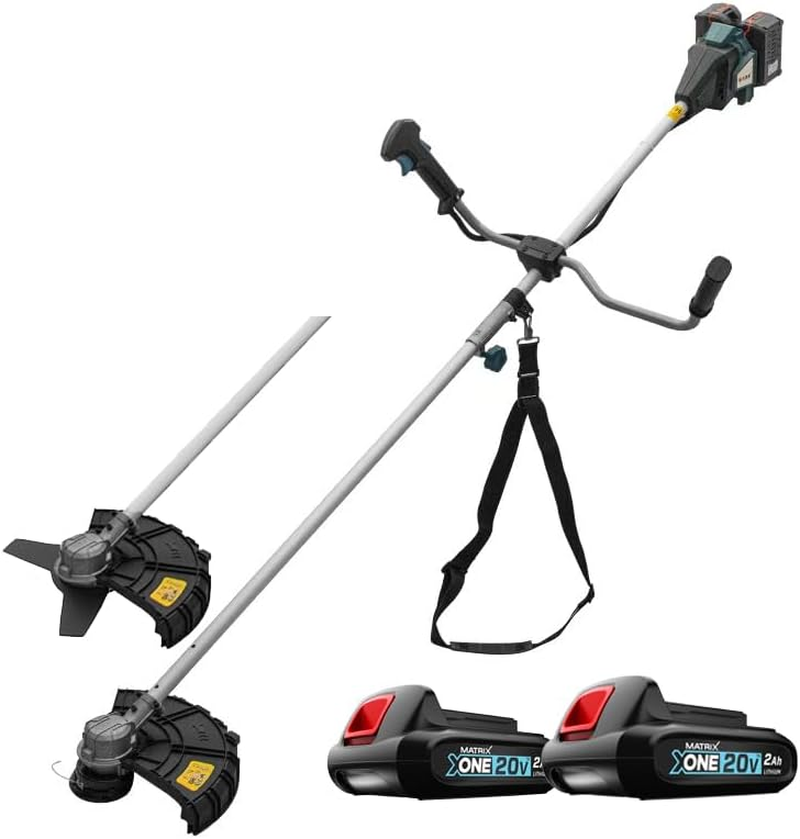 Matrix 40V (20Vx2) Brushless Brush Cutter & Line Trimmer Whipper Snipper Kit
