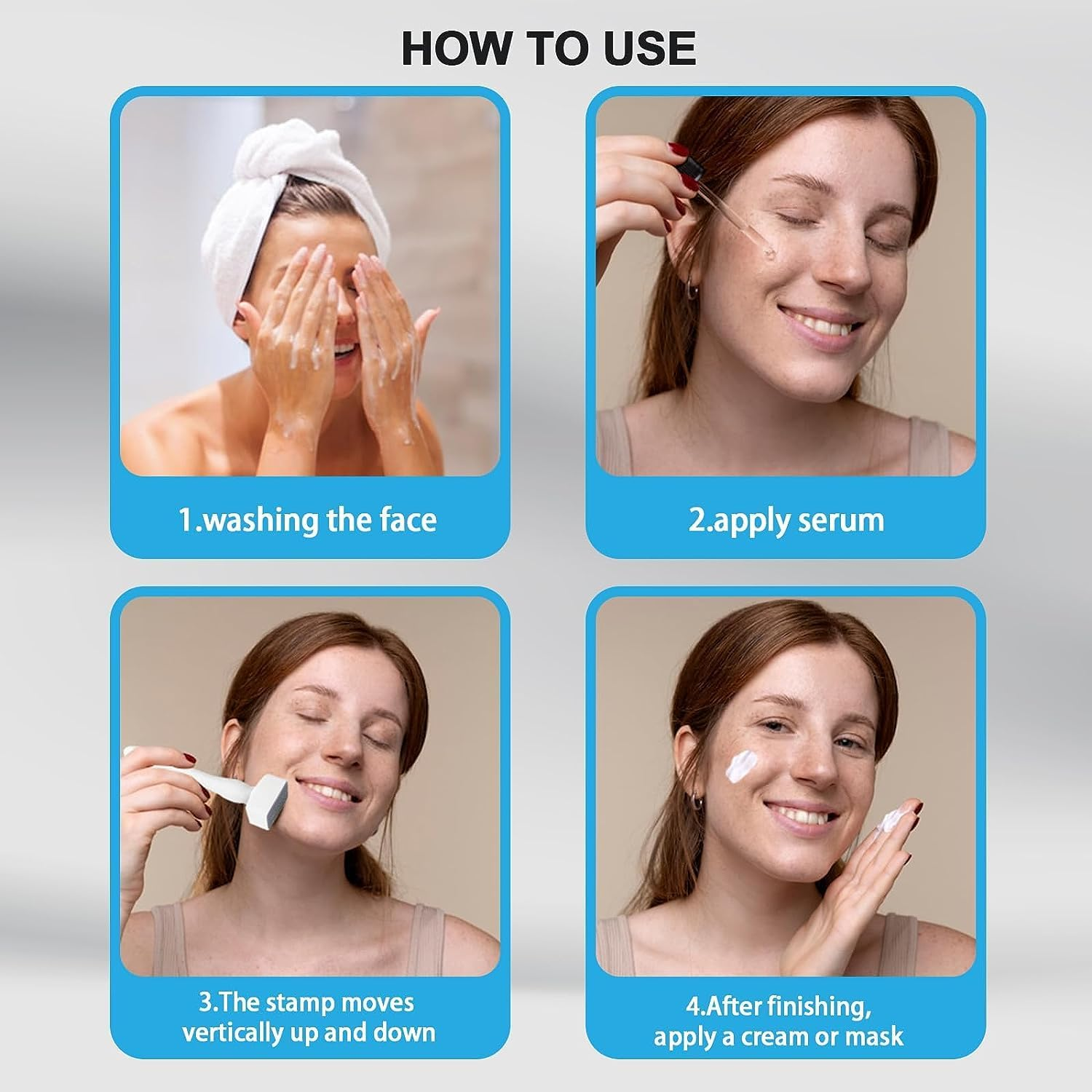 Adjustable Microneedling Derma Stamp -Derma Microneedle Pen for Body & Hair & Beard Growth - Derma Roller Alternative Skin Care - Dr Beauty Pen for Men and Women Home Use image number 4