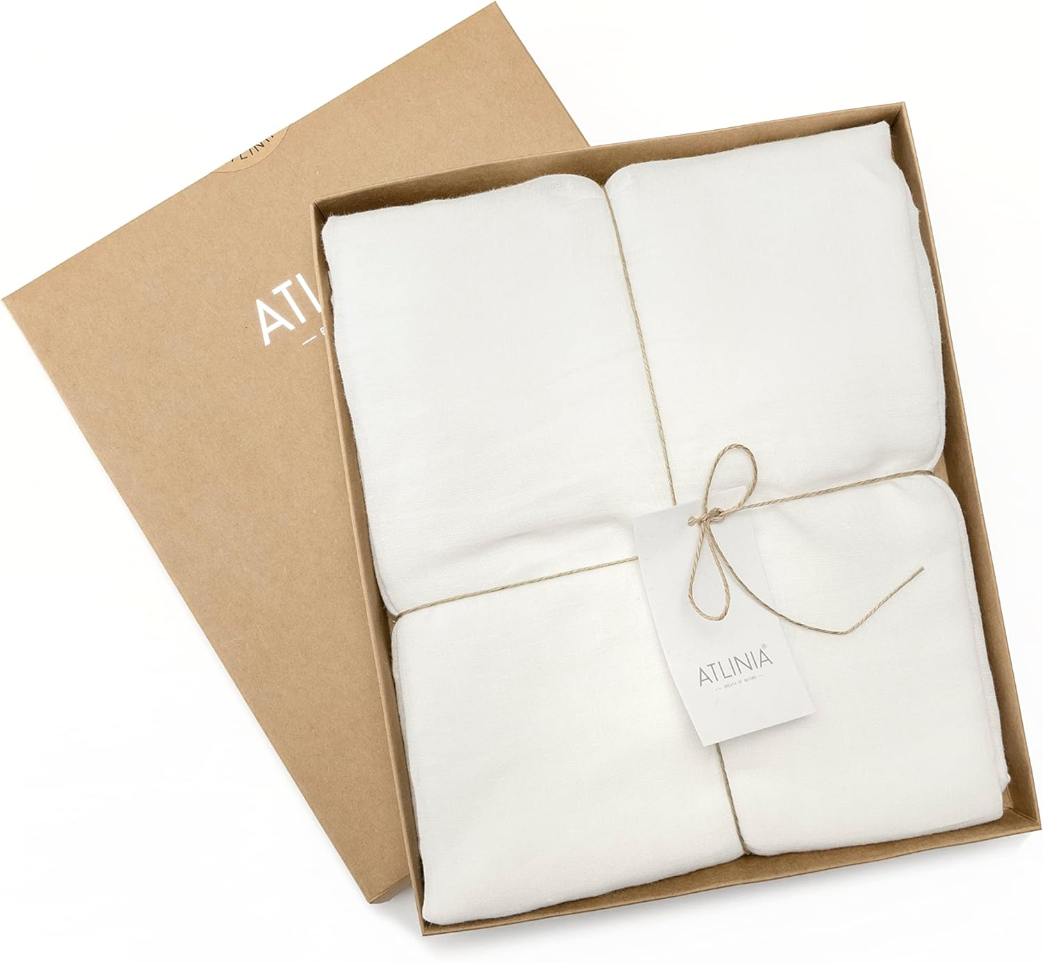 ATLINIA 100% Linen Sheer Curtain White Panel - 1 Panel Window Natural Linen Sheer for Bedroom Living Room Farmhouse Light Curtain Filtering Door Shades Privacy Rustic Boho Door Drape 160 Cm image number 2