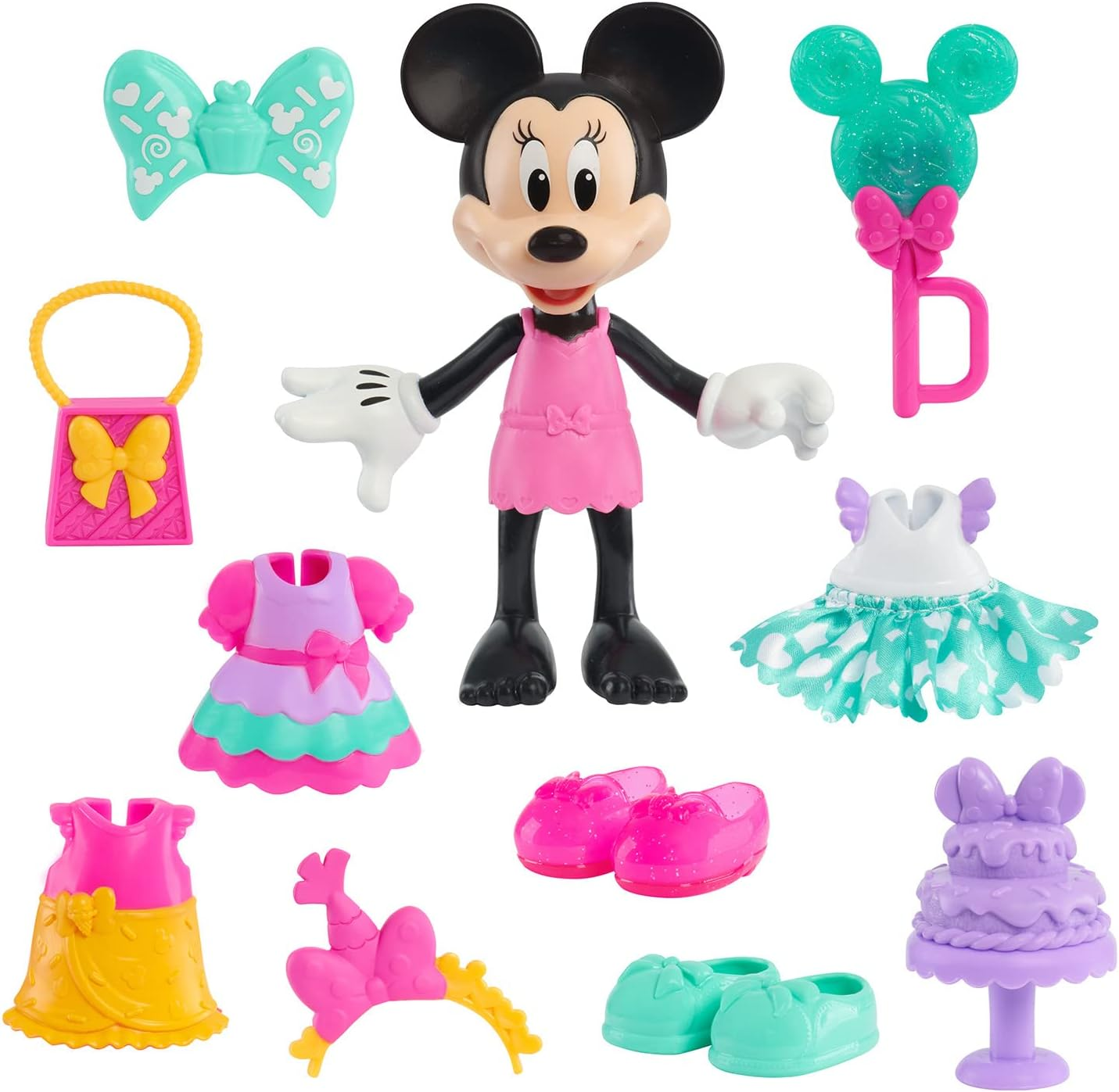 Minnie Mouse Fabulous Fashion 14-Piece Sweet Party Doll and Accessories, Kids Toys for Ages 3 up by Just Play image number 3