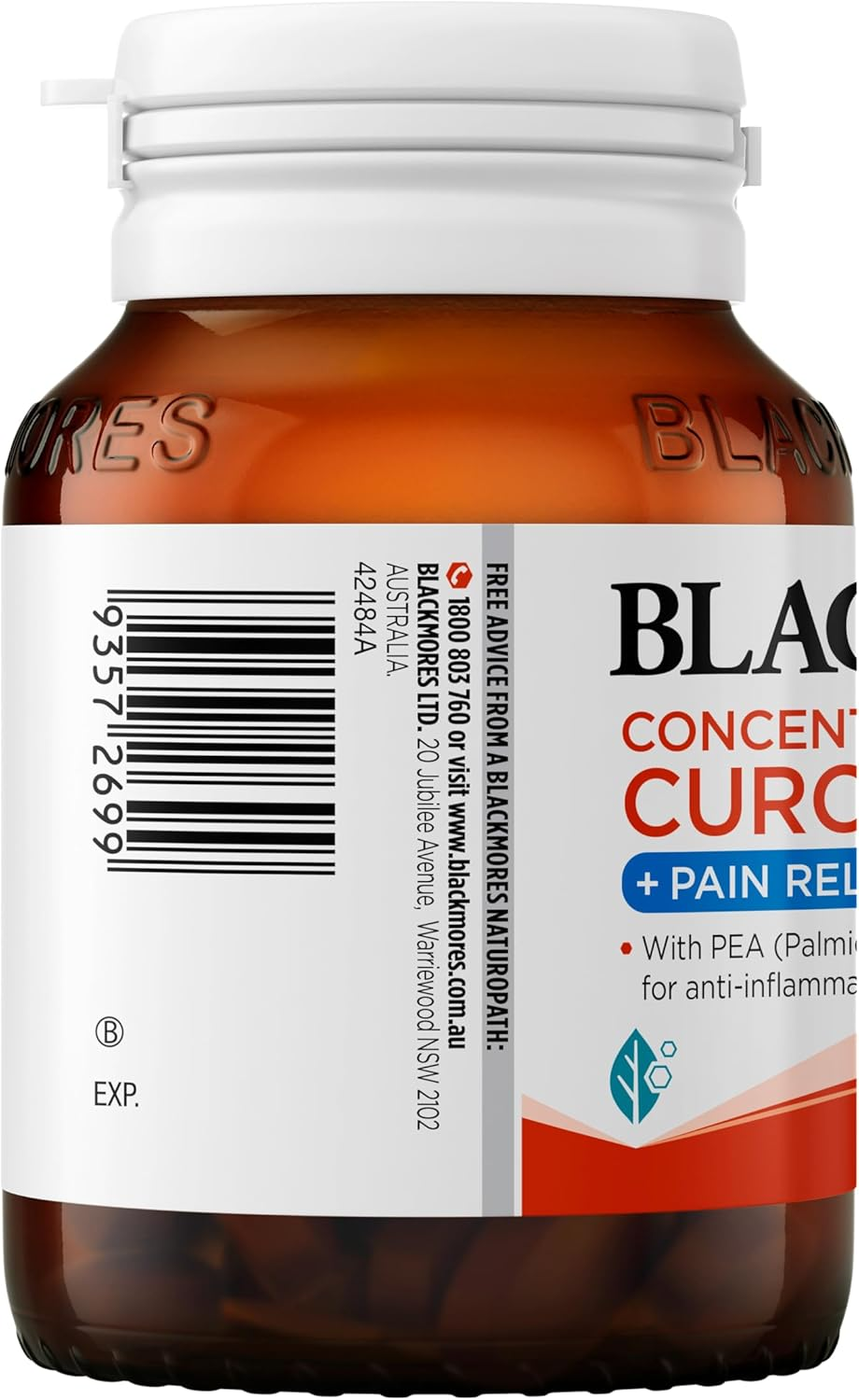 Blackmores Concentrated Curcumin + Pain Relief | Anti-Inflammatory |Relieves Pain after Exercise | 40 Tablets image number 6