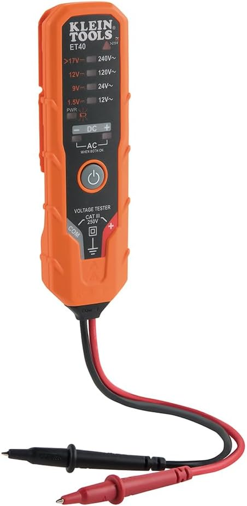KLEIN TOOLS 12 to 240V AC 1.5 to 24V DC AC/DC Voltage Tester image number 1