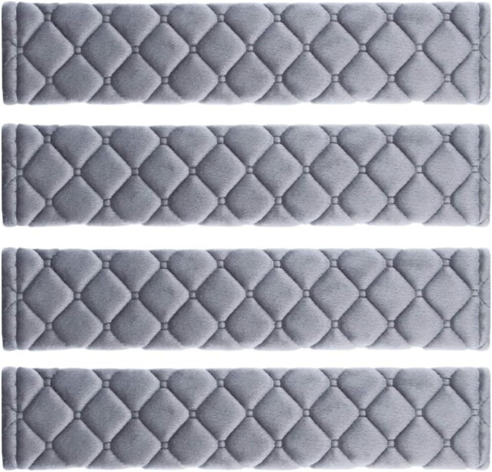 4 Pack Universal Car Seat Belt Pads, Adult Seat Belt Shoulder Strap Covers Harness Pad for Car/Bag,Soft Comfort Helps Protect You Neck Shoulder from the Seat Belt Rubbing 4Pack-Gray image number 4
