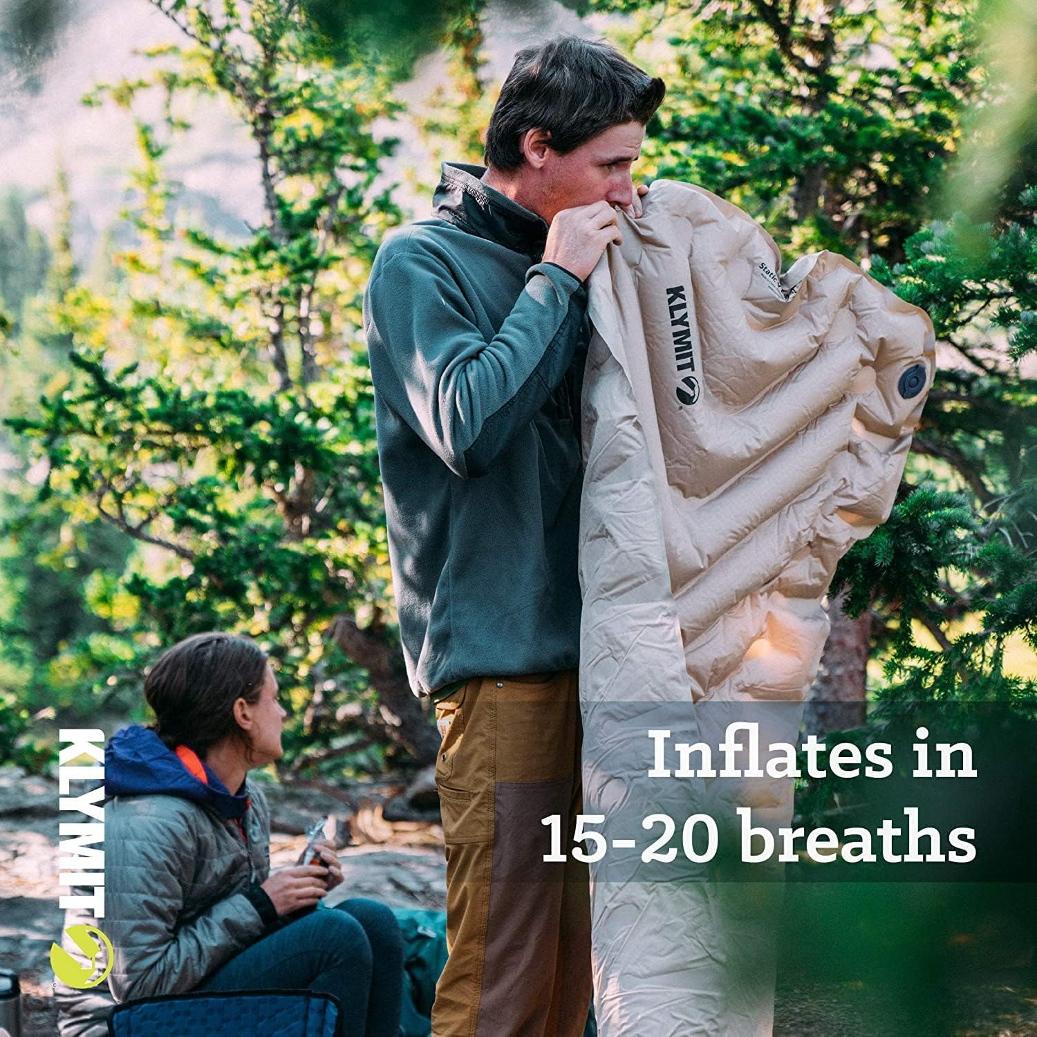 KLYMIT Static V Luxe SL, Sleeping Pad, Extra Wide, Best Comfort for Car Camping, Travel, and Backpacking image number 1