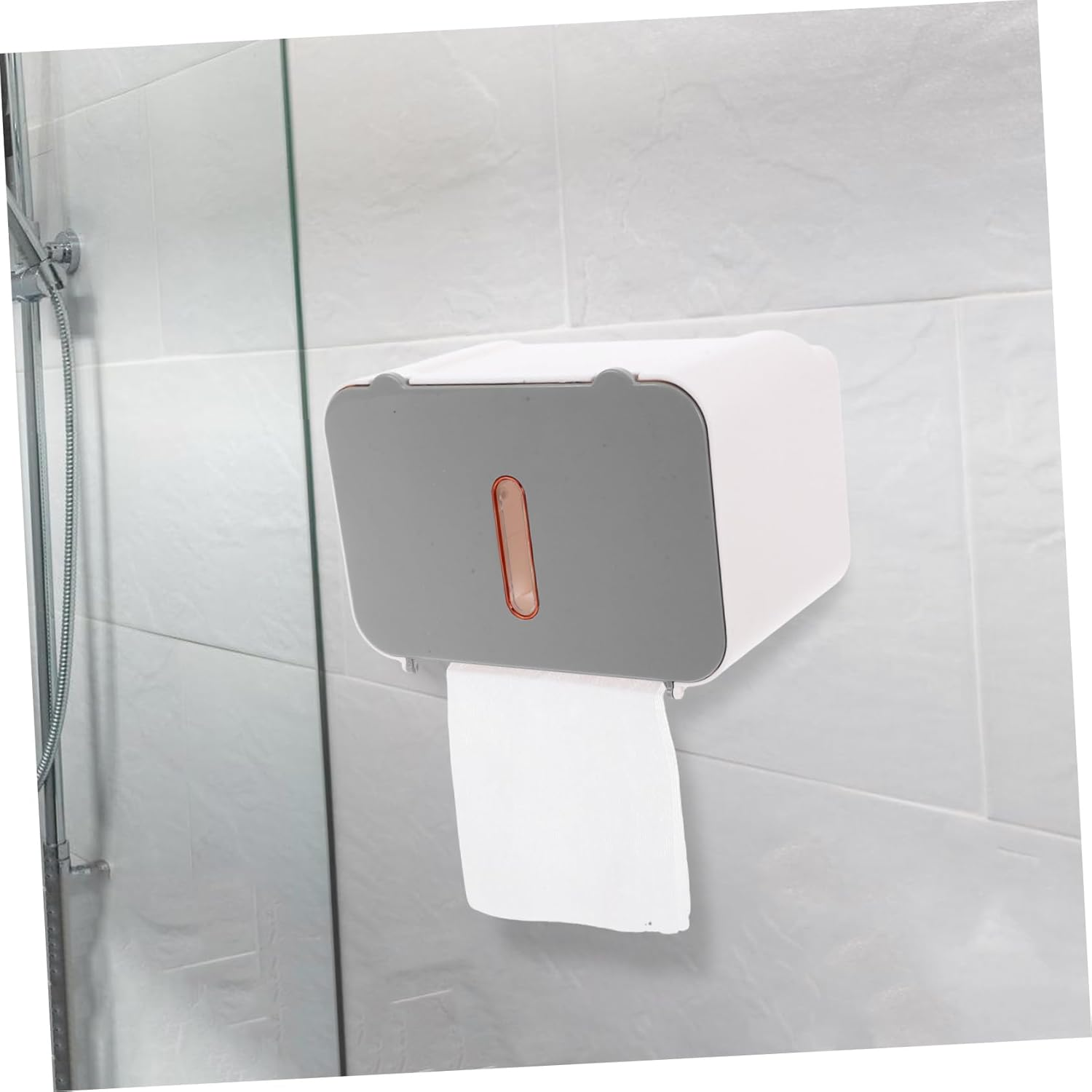 Homoyoyo Wall Mounted Tissue Box for Bathroom Kitchen No Drill Paper Towel Dispenser Holder Automatic Touchless Tissue Holder image number 1