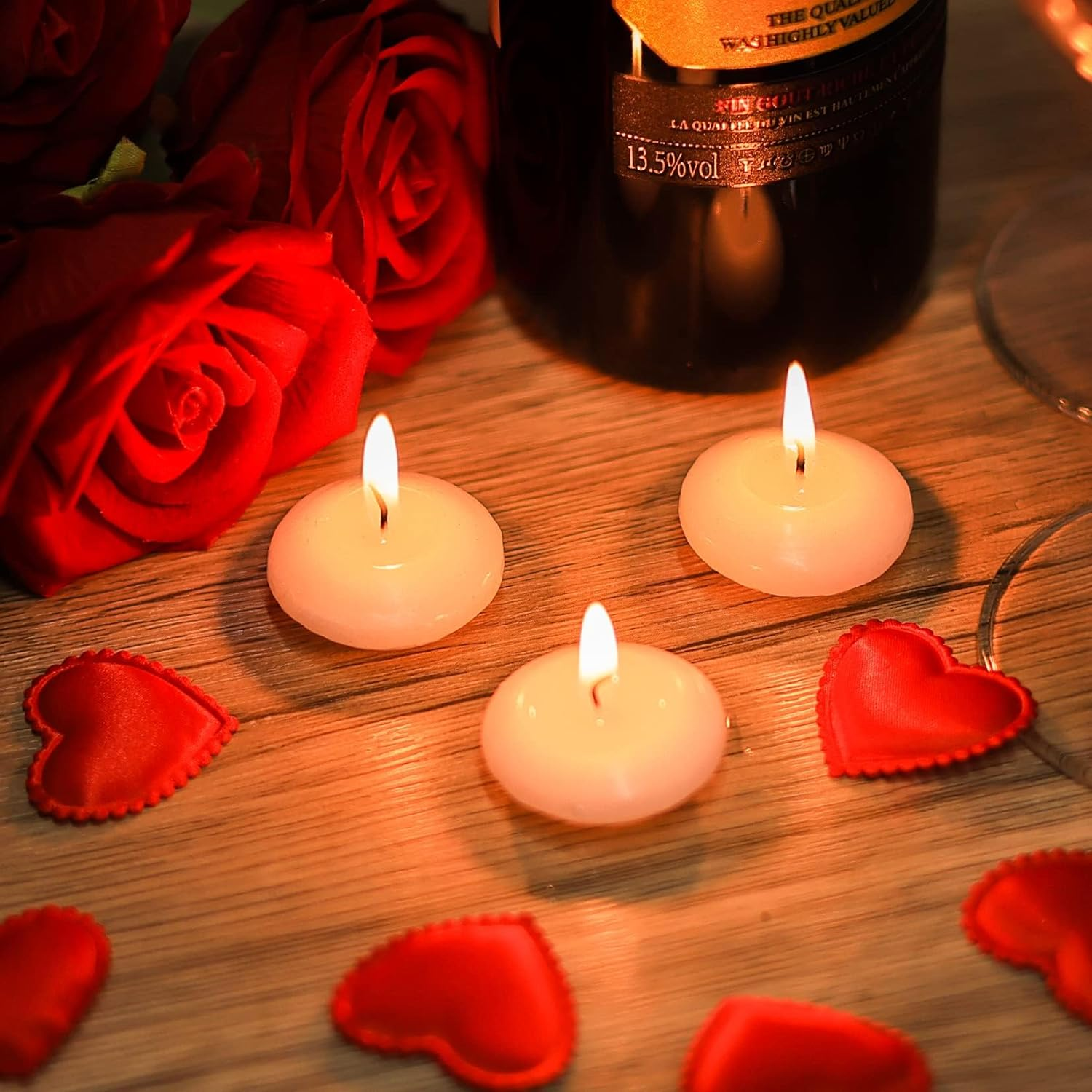 20 Pcs Floating Candles Centerpieces, 1.5 Inch Unscented Floating Candles Small Decoration for Valentine'S Day, Thanksgiving, Wedding, Holiday, Parties and Home Decor image number 1