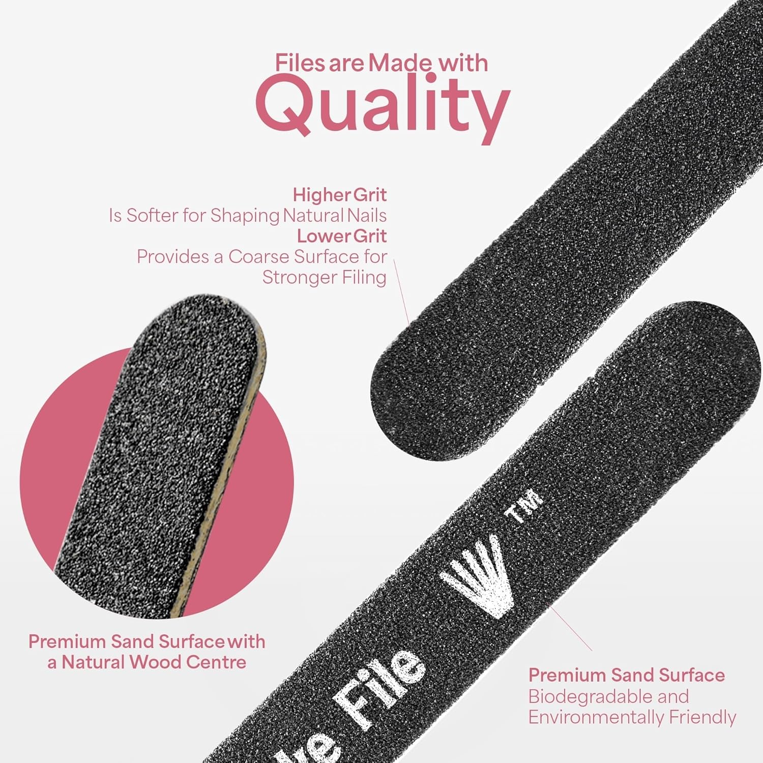 The Penske File: Hilarious 12 Pieces Nail Files Buffers Set. Double Sided Emery Boards, 180/150 Grit. image number 2