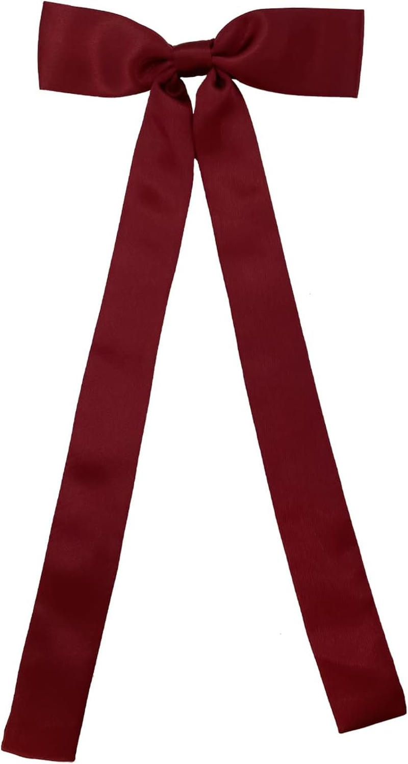 AUSUAYA Women Long Pre Bow Tie, Adjustable Ladies Western Satin Neck Ties for T-Shirt Decoration Valentine'S Gift GB-WT-01