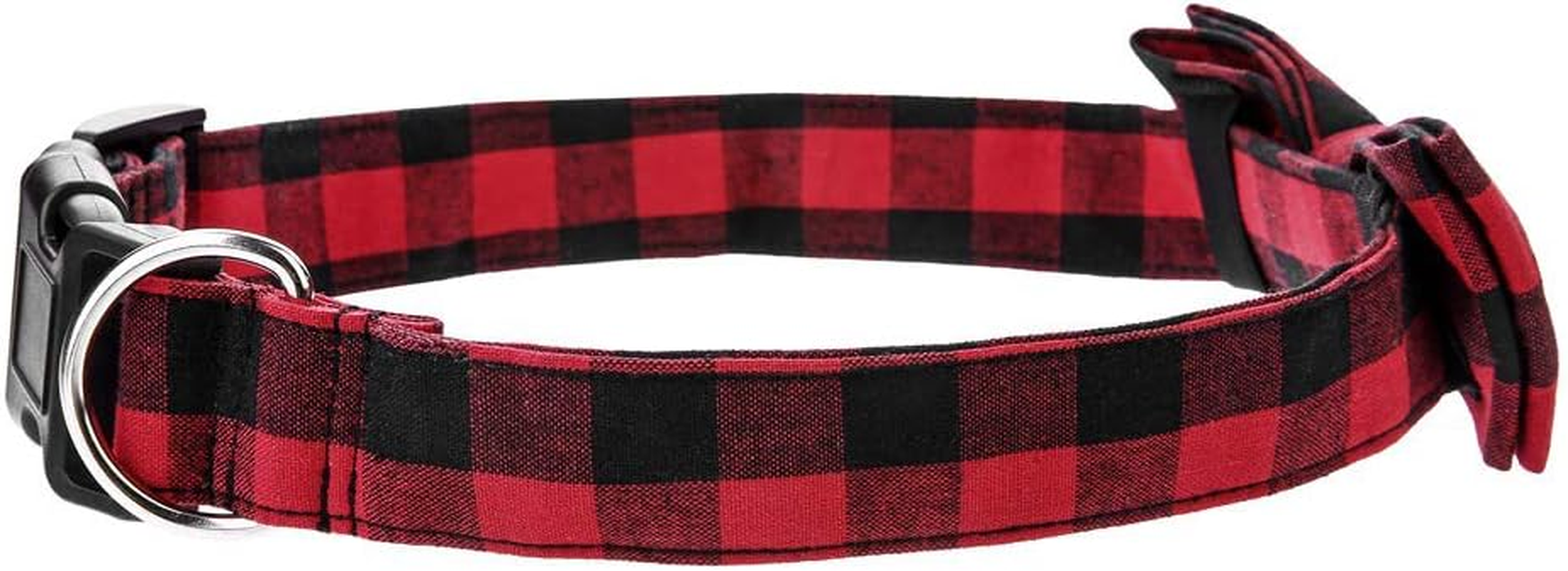 Love Dream Dog Collar with Bowtie, Soft and Comfortable Breakaway Plaid Dog Collar with Cute Bow Tie for Small Medium Large Dogs (Small) image number 2
