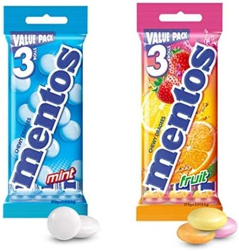 Mentos Candt 3PK Mint & Fruit