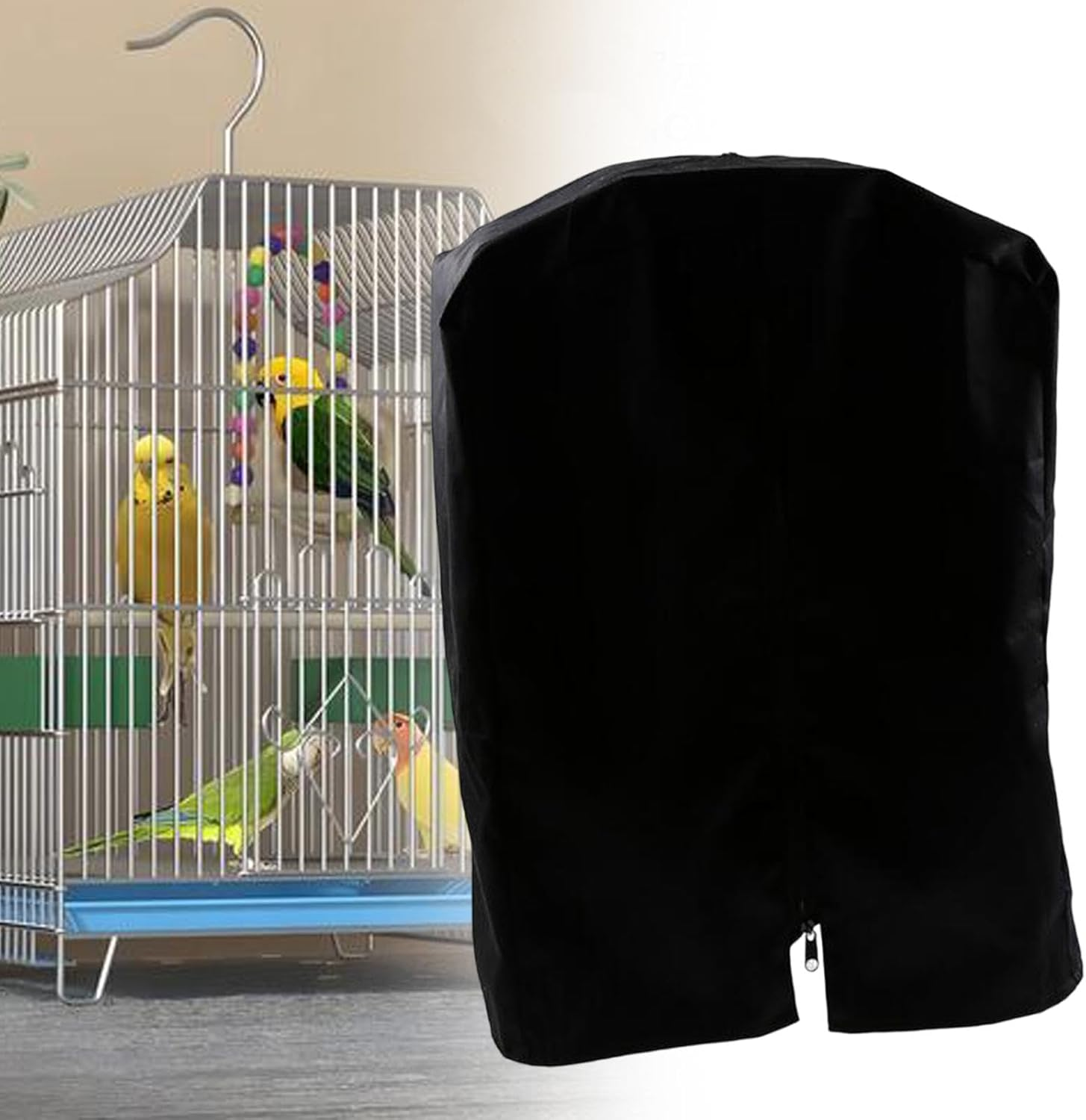 Folpus Bird Cage Cover Birdcage Cover Sunproof,Breathable,Good Night,Washable Waterproof Blackout Cover for Macaw Budgies Lovebirds image number 2