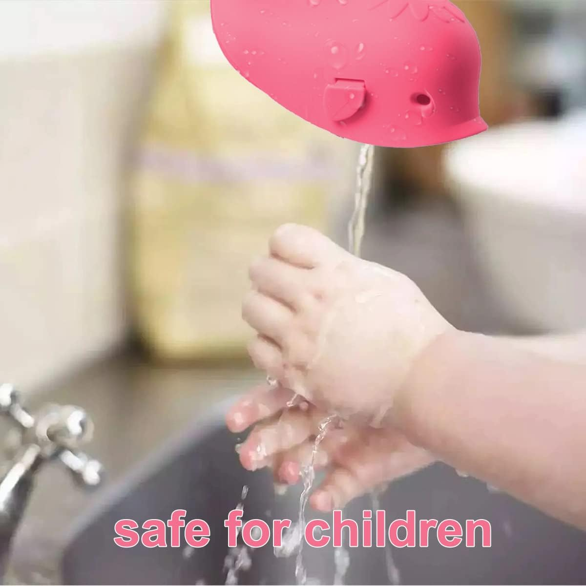 Spout Cover for Bathtub, Faucet Cover Baby Bathroom Tub Silicone Faucet Protector for Kids, Bath Spout Cover for Baby Toddlers - Pink image number 2