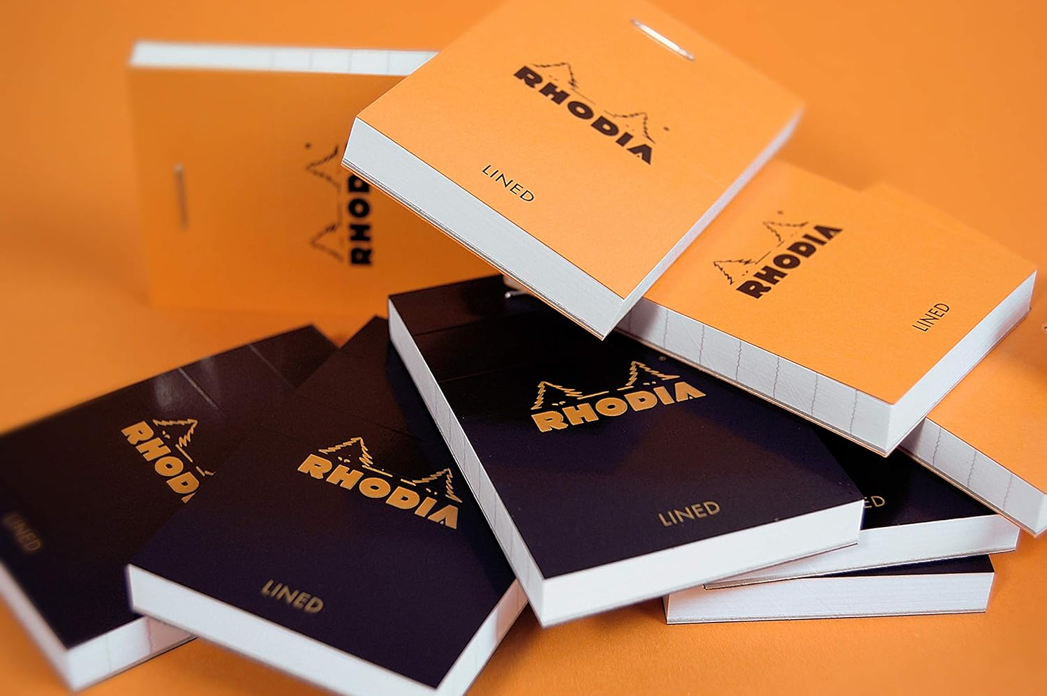 Rhodia 192009C - Stapled Notepad N&deg;19 Black - A4+ - Small Squares - 80 Detachable Sheets - 80G Clairefontaine Paper - Soft, Resistant and Waterproof Coated Card Cover - Basics image number 6