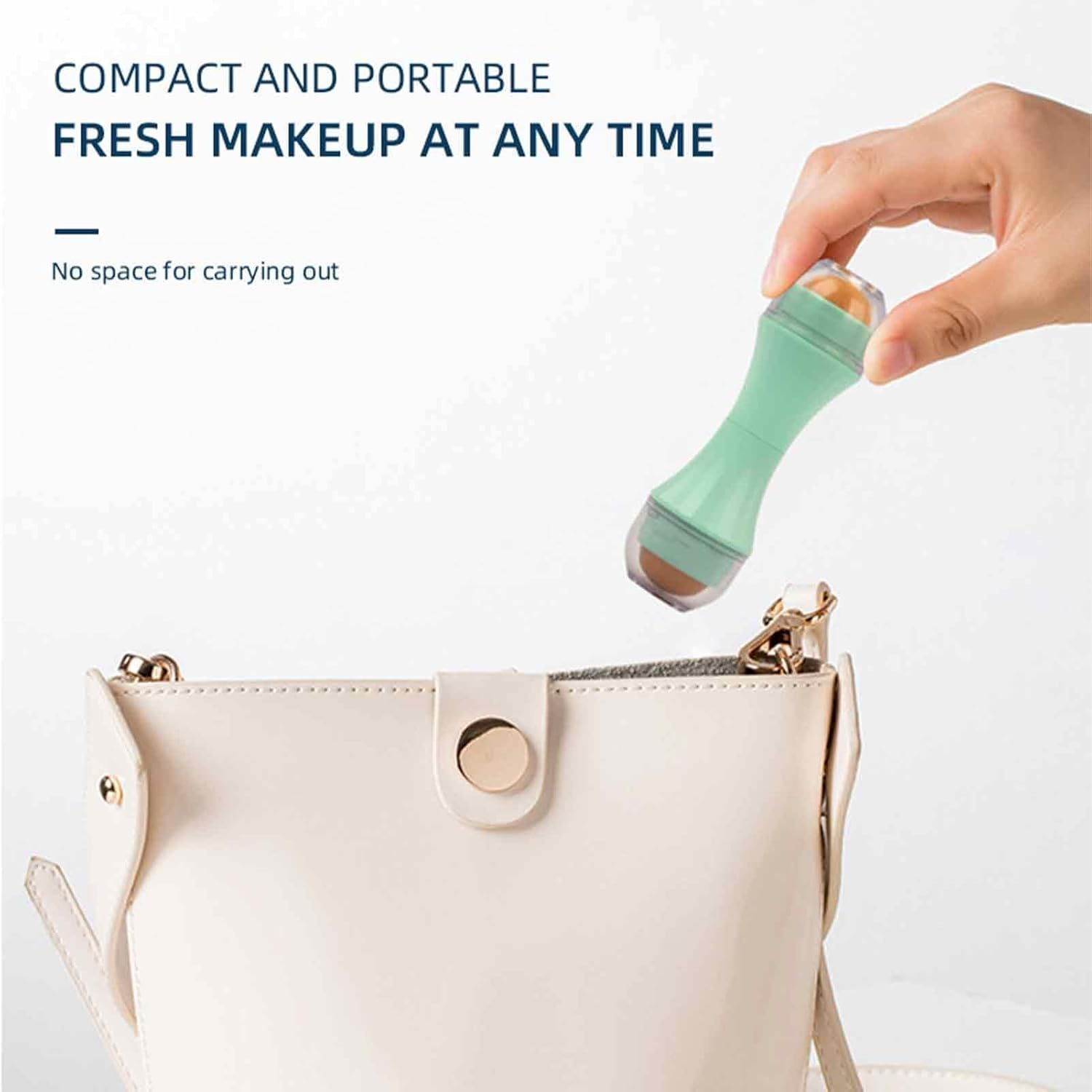 Volcanic Roller, Oily Skin Control for Face, Facial Skin Care Tools Oil Control Roller Stone Oily Skin Control for Face Makeup At-Home or -The-Go - Blue image number 6