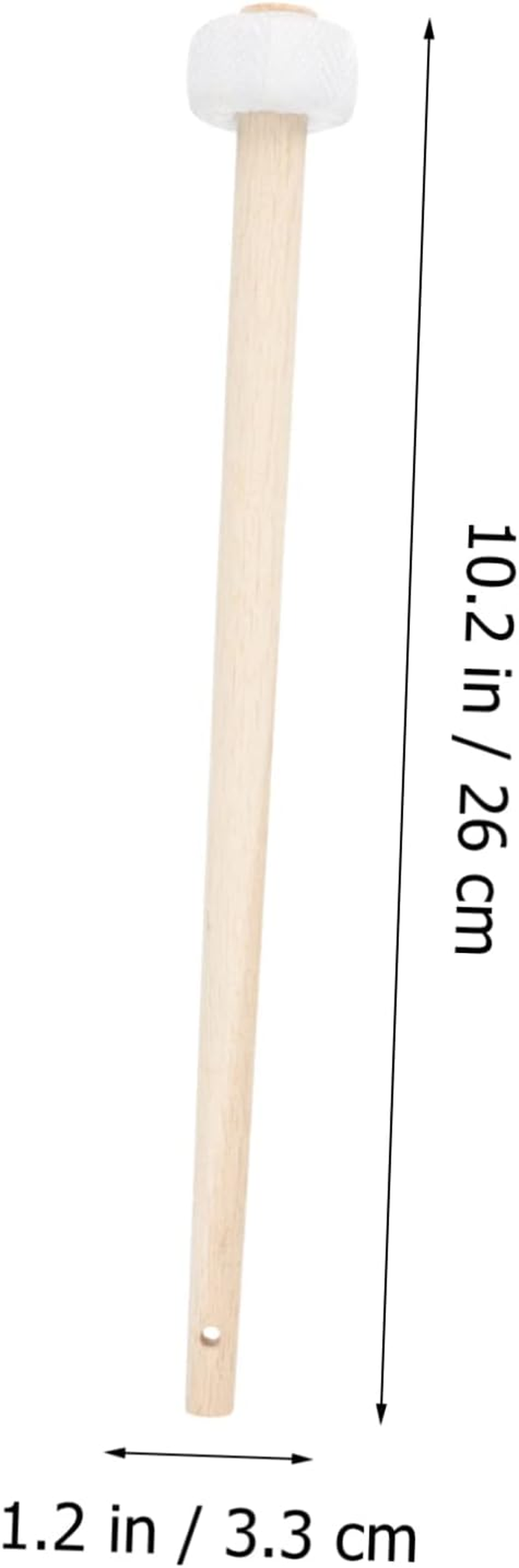 Wooden Handle Rubber Head Gong Mallets Small Size Percussion Gong Parts Pair for Musical Instrument Accessories Performance and Practice image number 3