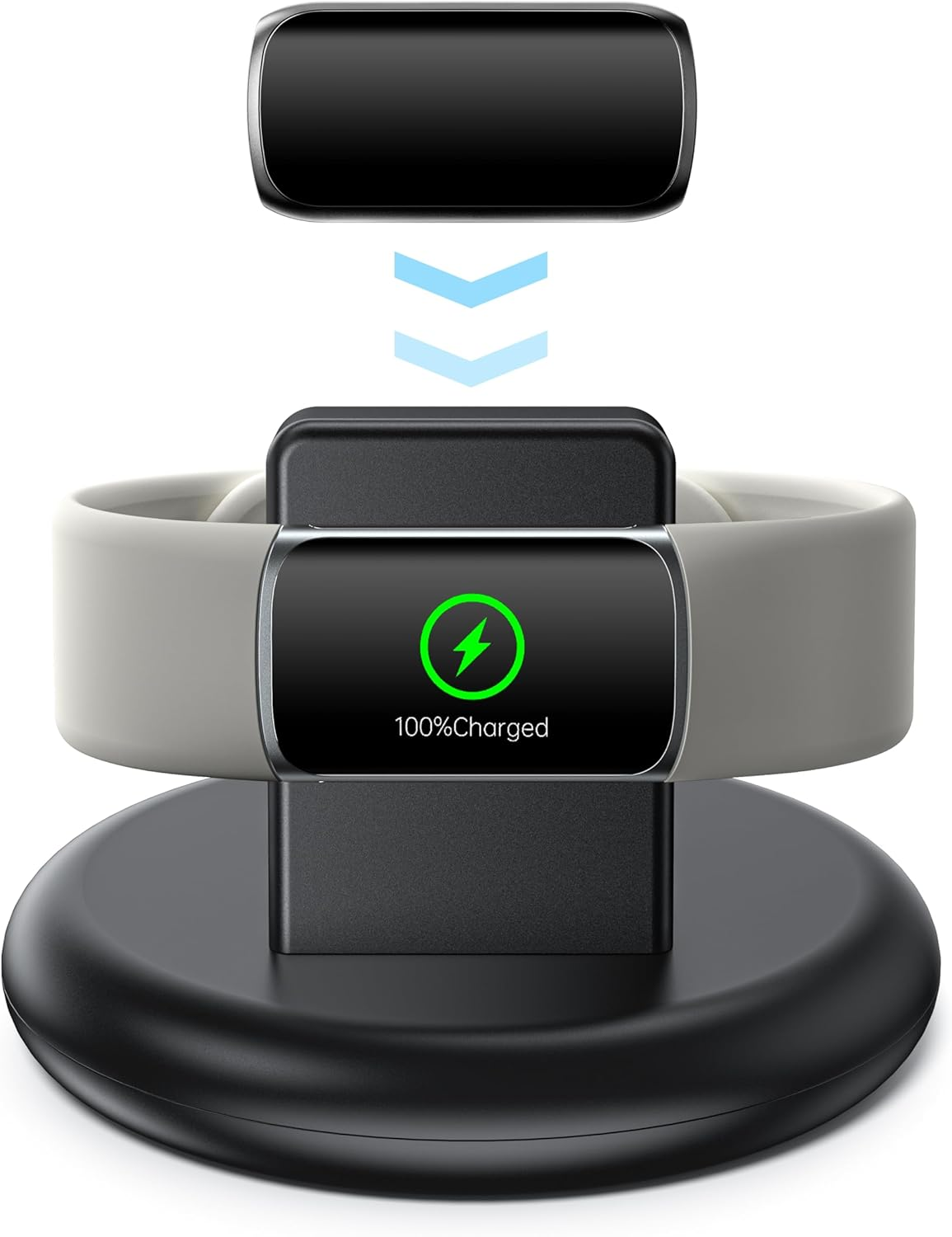 Meliya Charging Stand Dock for Fitbit Charge 6 / Charge 5 / Luxe Charger, Aluminum Base Station with 4.5Ft Cord for Fitbit Charge 6 / Charge 5 / Luxe Smartwatch image number 2