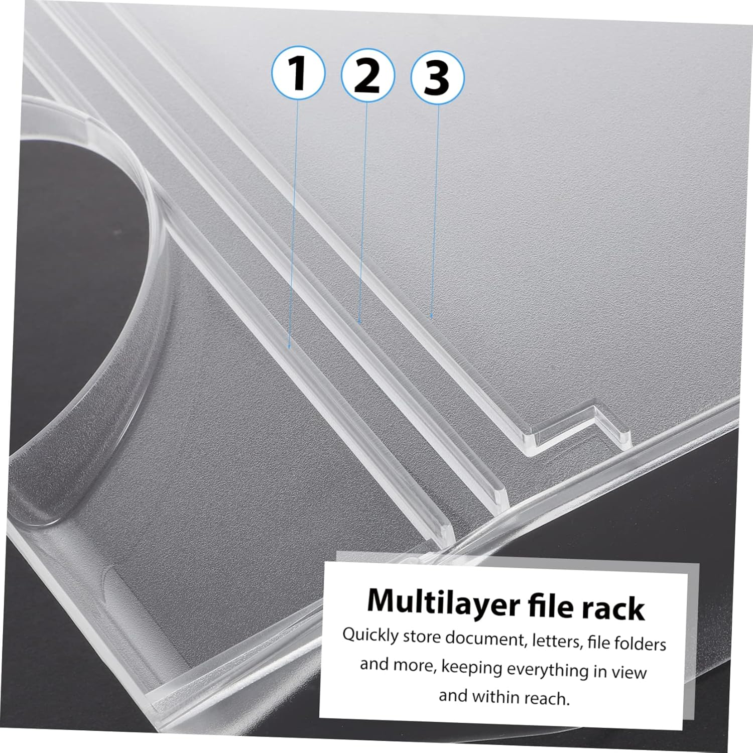 KAILIKETIY Document File Storage Rack Desk Organizers Office Organizer File Holder image number 3