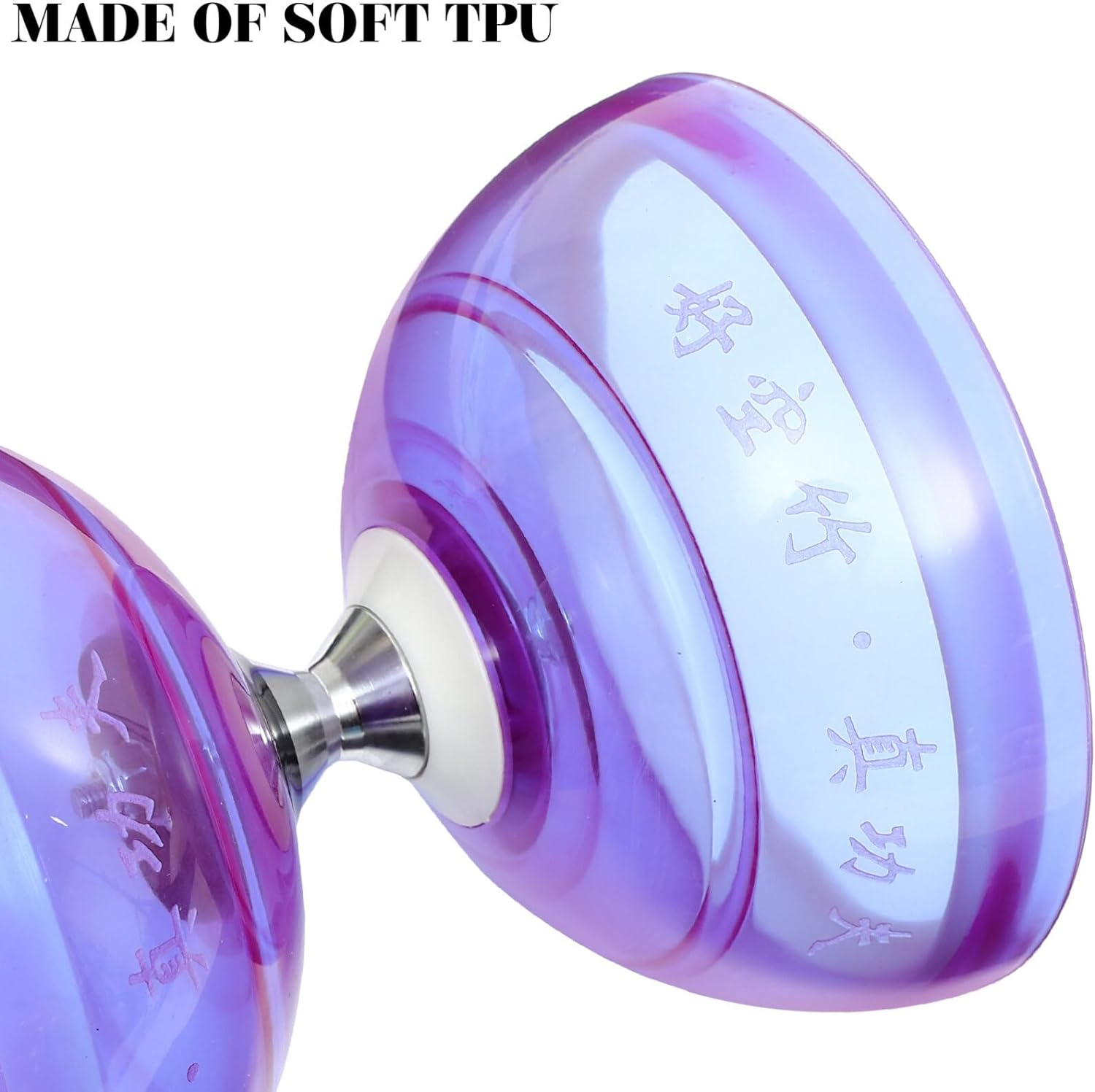 Totority Five Bearings Chinese Diabolo Yoyo Set with Fiberglass Sticks-Adjustable Strings for All Ages - Best for Fitness and Tricks image number 2