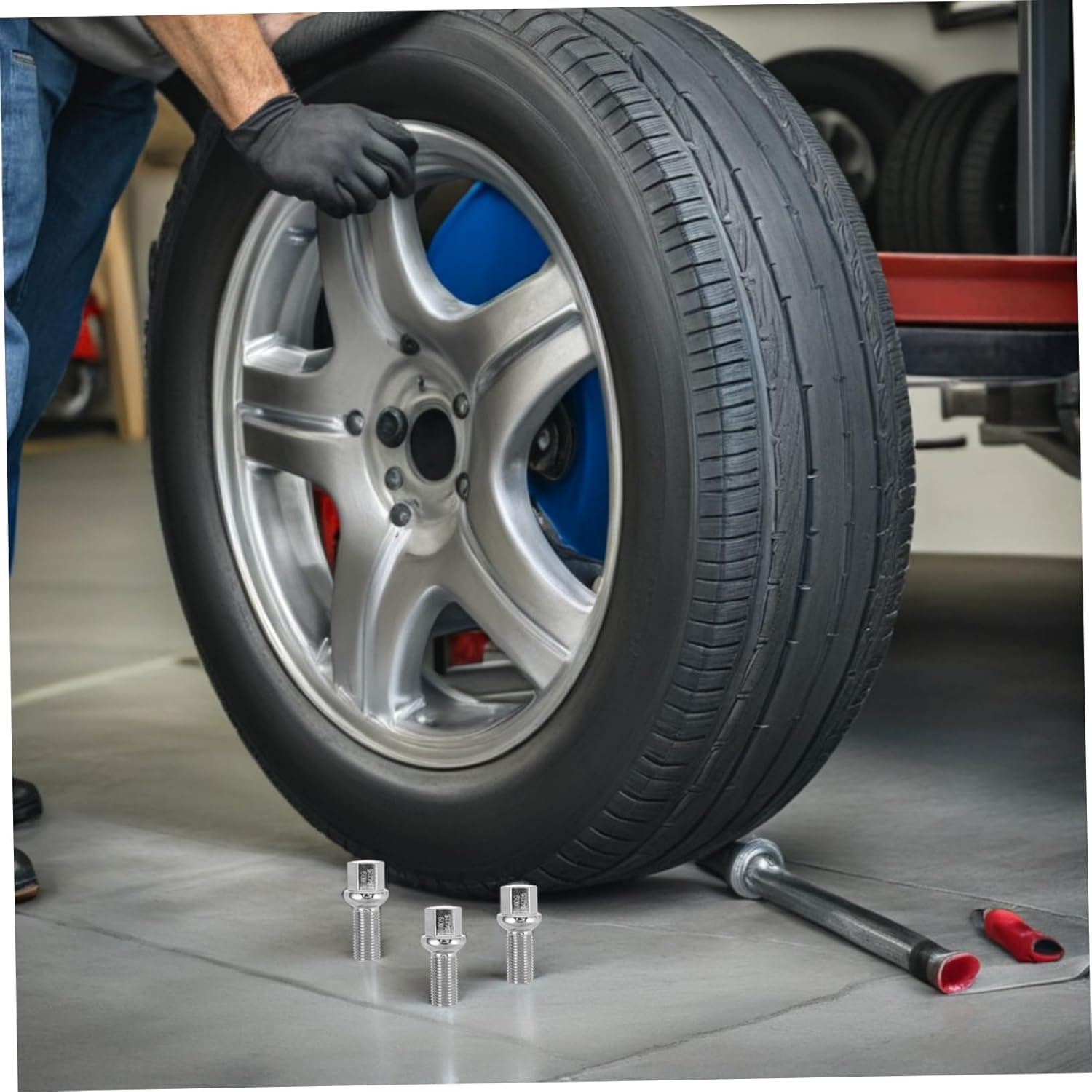 5Pcs Chrome Wheel Hub Bolts with Dual Seat Structure Fit Lug Nut Replacement for Car Tires Enhanced Corrosion Resistance for Maintenance and Emergency Repairs image number 4