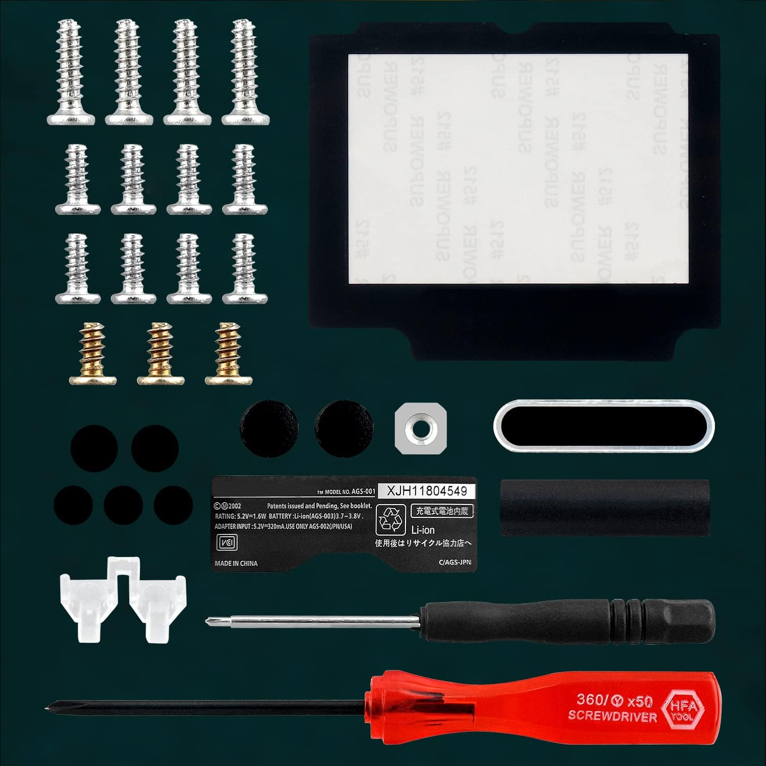 OSTENT Full Housing Shell Case Cover Replacement Compatible for Nintendo GBA SP Gameboy Advance SP - Color Black image number 1