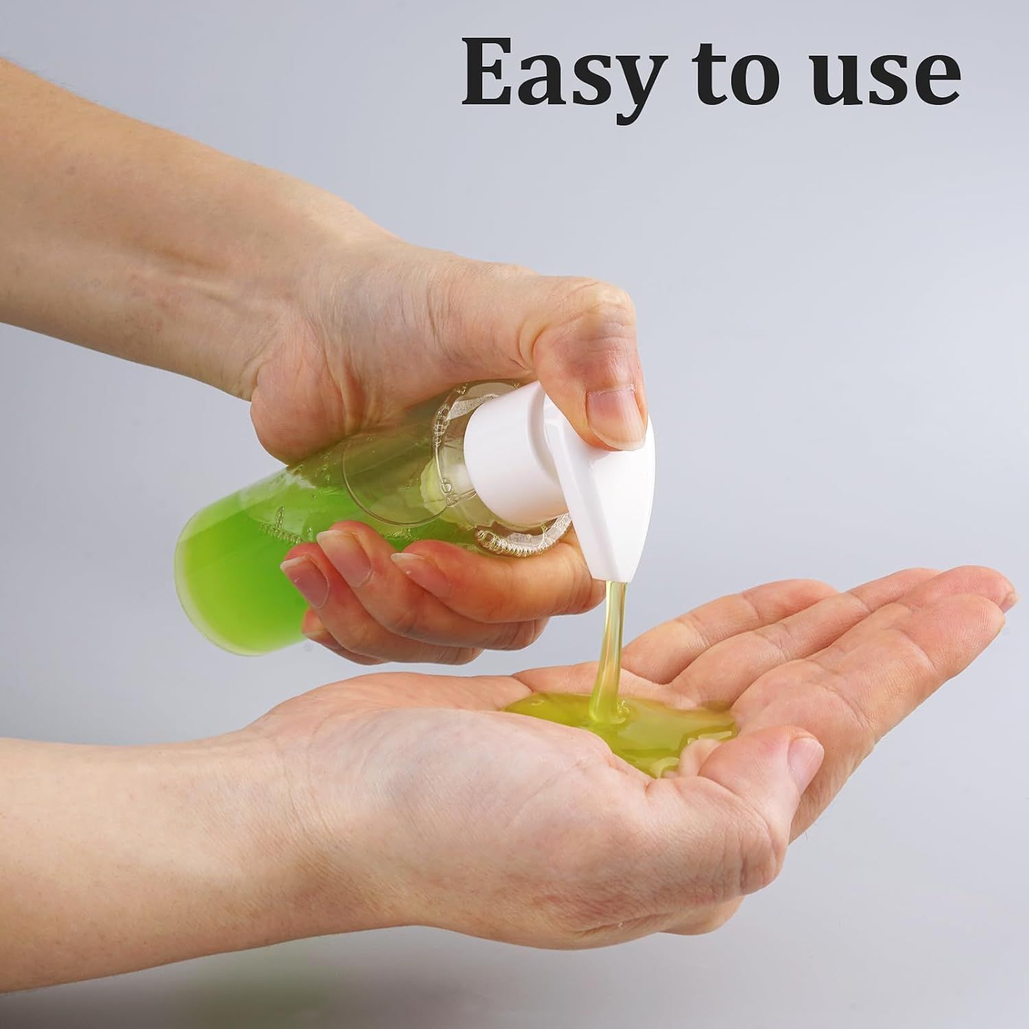 Travel Bottles Plastic Pump Bottle Dispenser TSA Approved 3.4Oz/100Ml 4 Pack Travel Refillable Shampoo and Conditioner Bottles Empty Travel Size Bottles for Cosmetic, Lotion, Liquid Soap (Mixcolor) image number 1