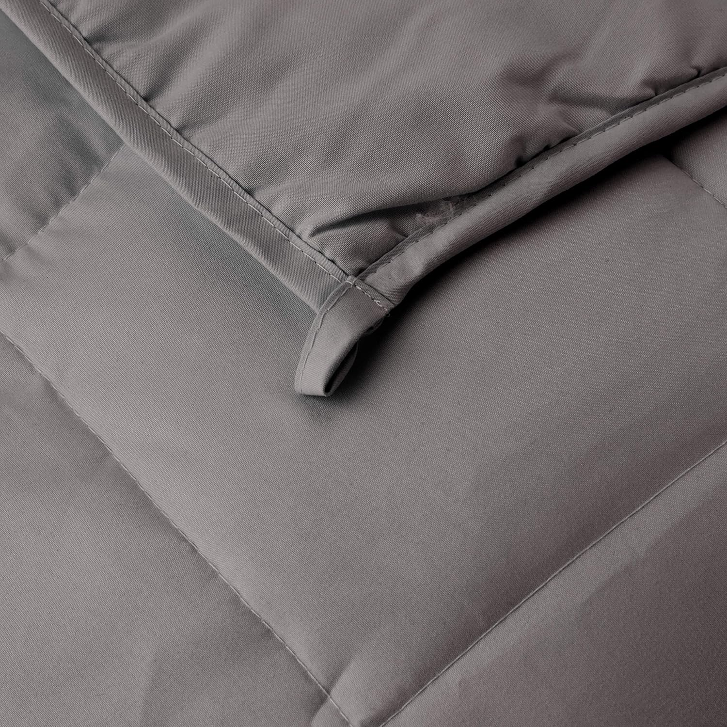 LUXOR Microfibre Weighted Blanket, Machine Washable Winter Blankets for Adults (2.2KG (90X120Cm), Grey)