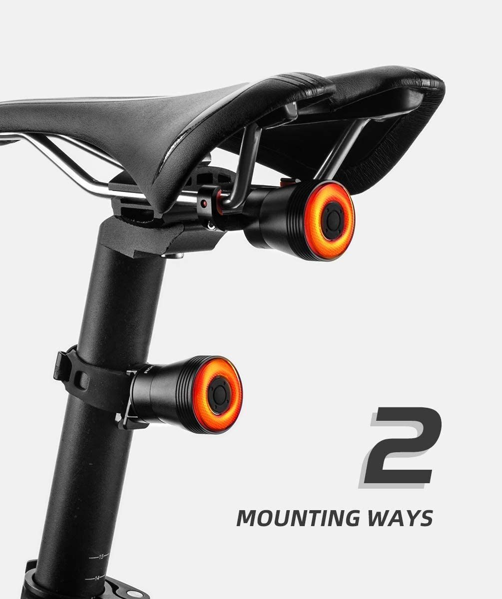 ROCKBROS Bike Tail Light Smart Brake Light Bicycle Taillights Bicycle Rear Tail Light USB Charging IP65 Waterproof LED Bicycle Lights image number 5