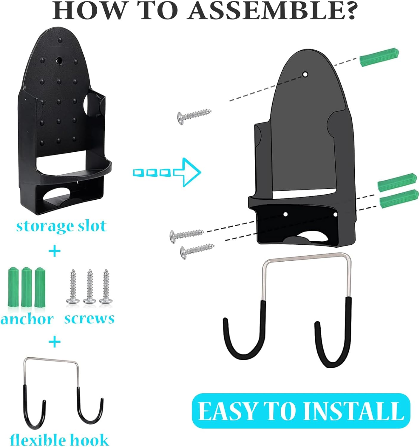 Oranlife Wall Mounted Ironing Board Rack Electric Iron Holder Household Bathroom Shelf